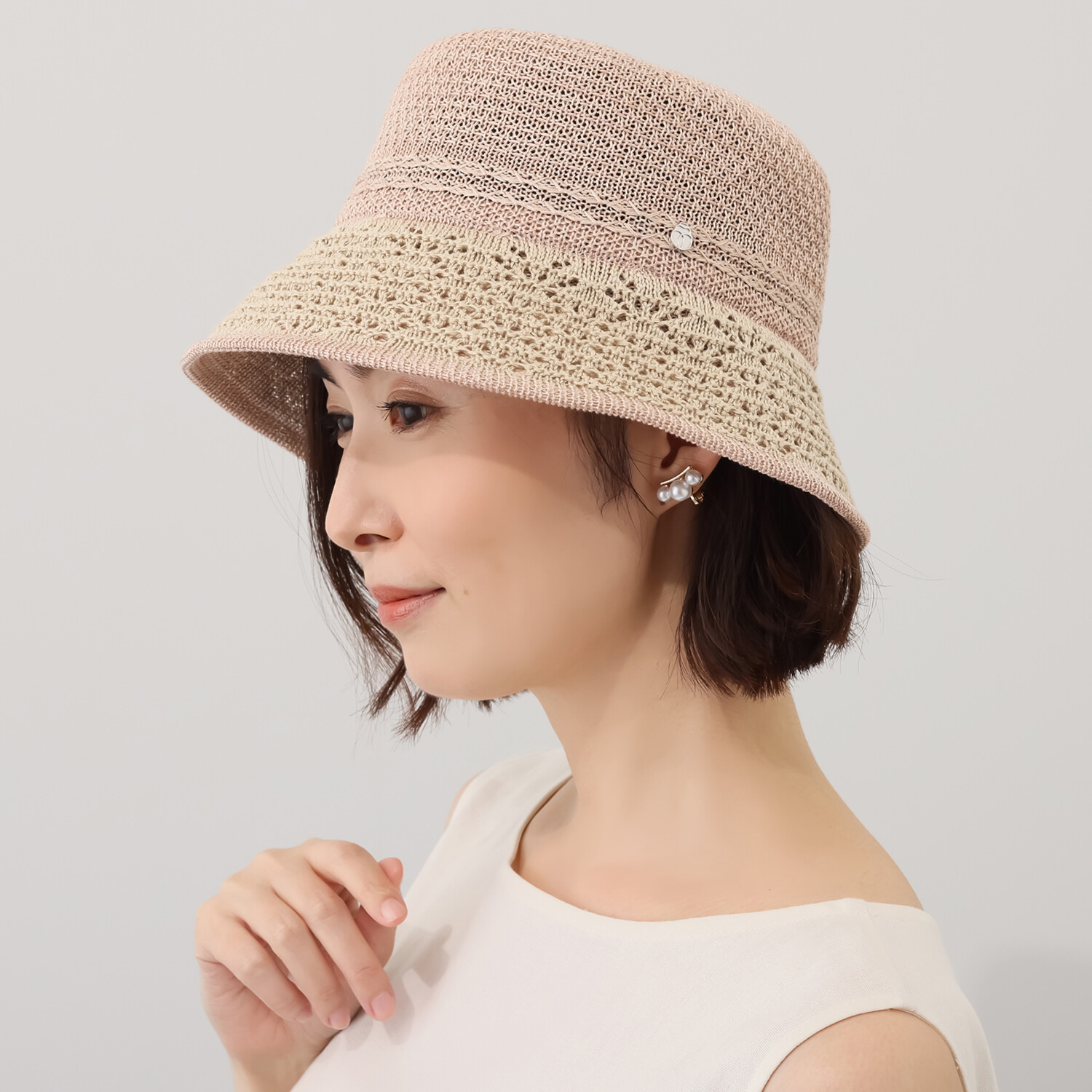 ベル・モード 日本製 レースブリム 中つばクローシュ