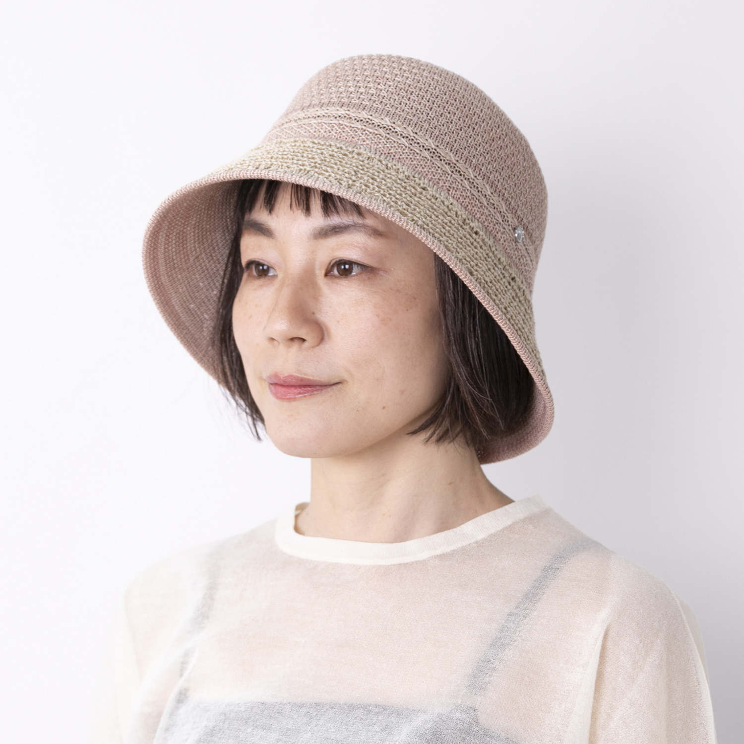 ベル・モード 日本製 レースブリム 中つばクローシュ