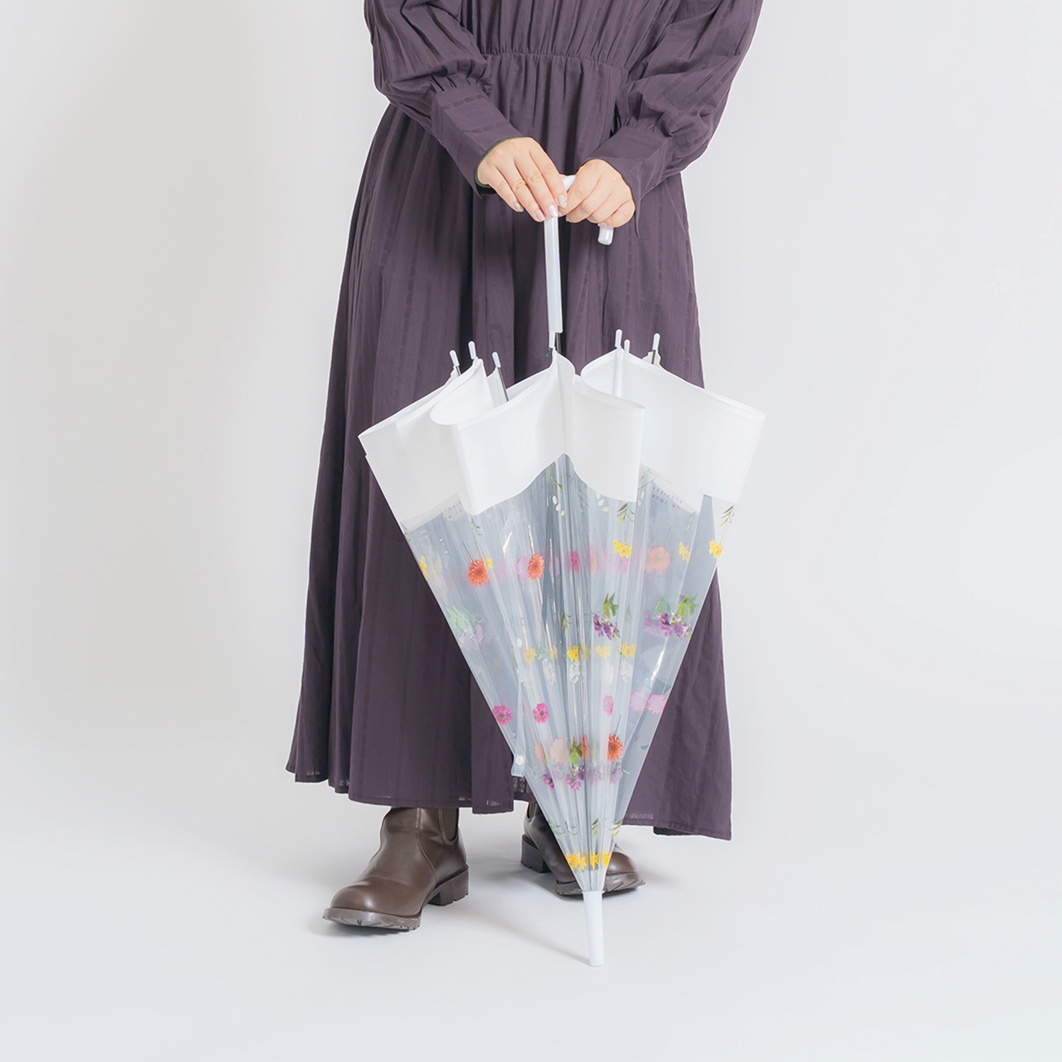 かわいい雑貨屋さん グロリア ＥＶＡ切り継ぎ 転写プリント ビニール傘 ＜親骨６０ｃｍ＞