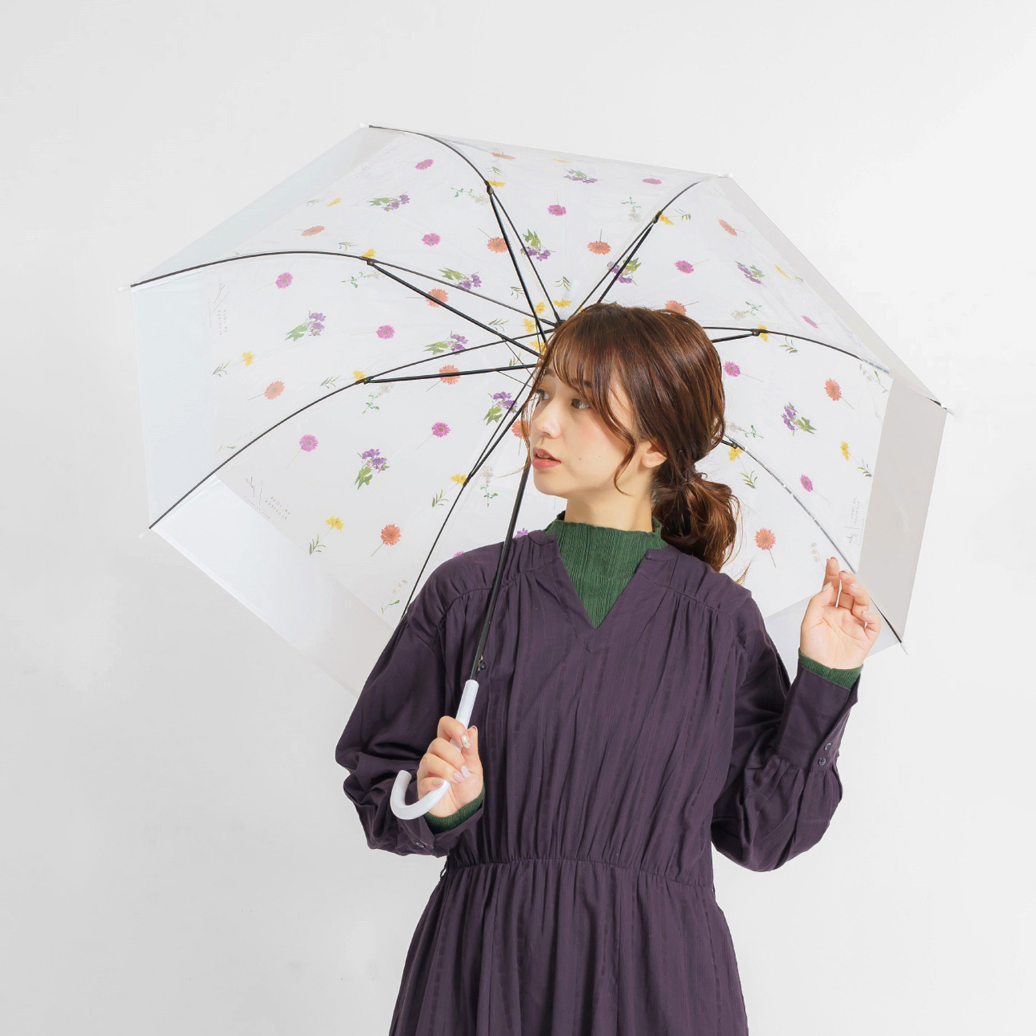 かわいい雑貨屋さん グロリア ＥＶＡ切り継ぎ 転写プリント ビニール傘 ＜親骨６０ｃｍ＞