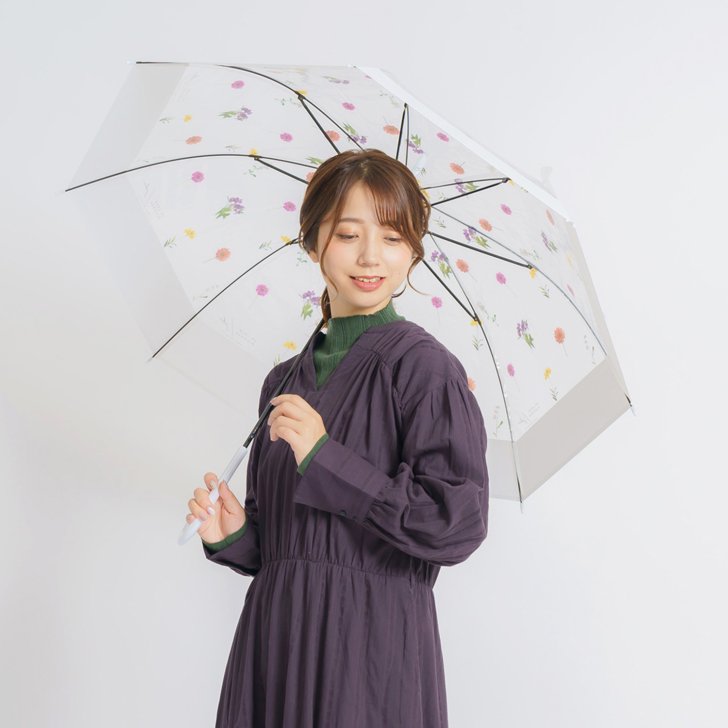 かわいい雑貨屋さん グロリア ＥＶＡ切り継ぎ 転写プリント ビニール傘 ＜親骨６０ｃｍ＞