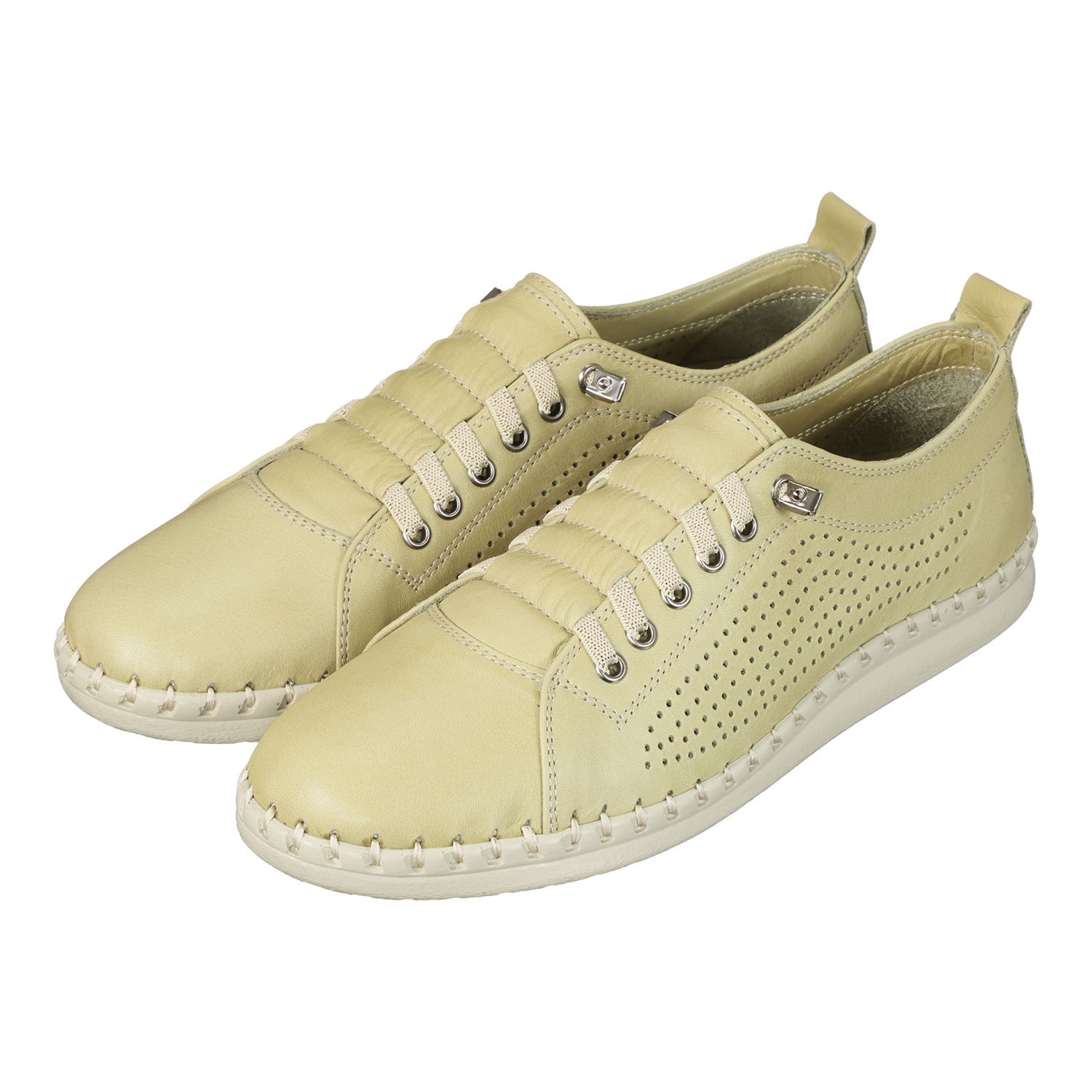 ホッシュ メイドインイスタンブール ソフトカウレザー パンチングスニーカー