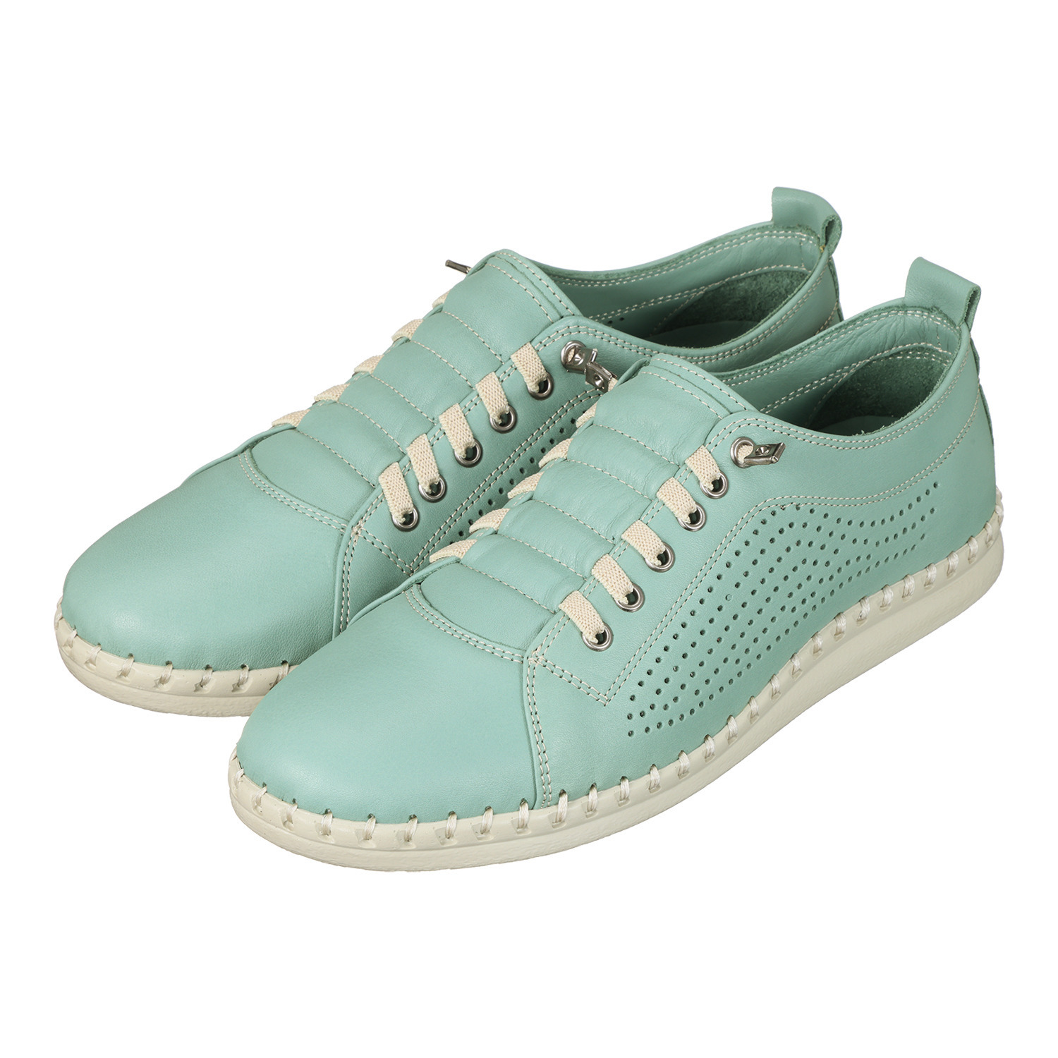 ホッシュ メイドインイスタンブール ソフトカウレザー パンチングスニーカー