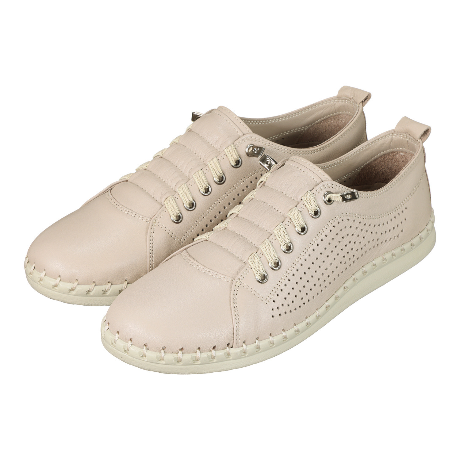 ホッシュ メイドインイスタンブール ソフトカウレザー パンチングスニーカー