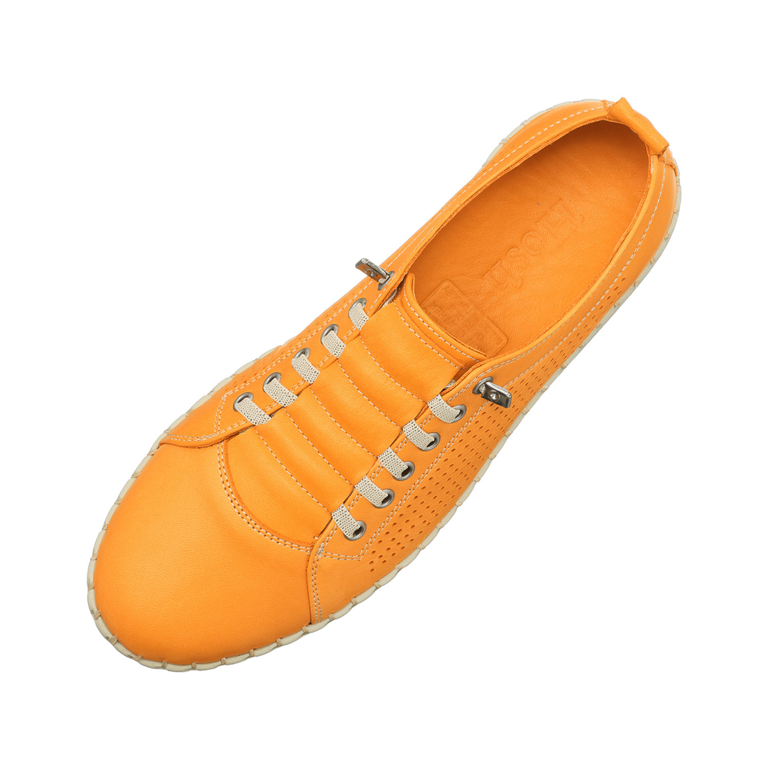 ホッシュ メイドインイスタンブール ソフトカウレザー パンチングスニーカー