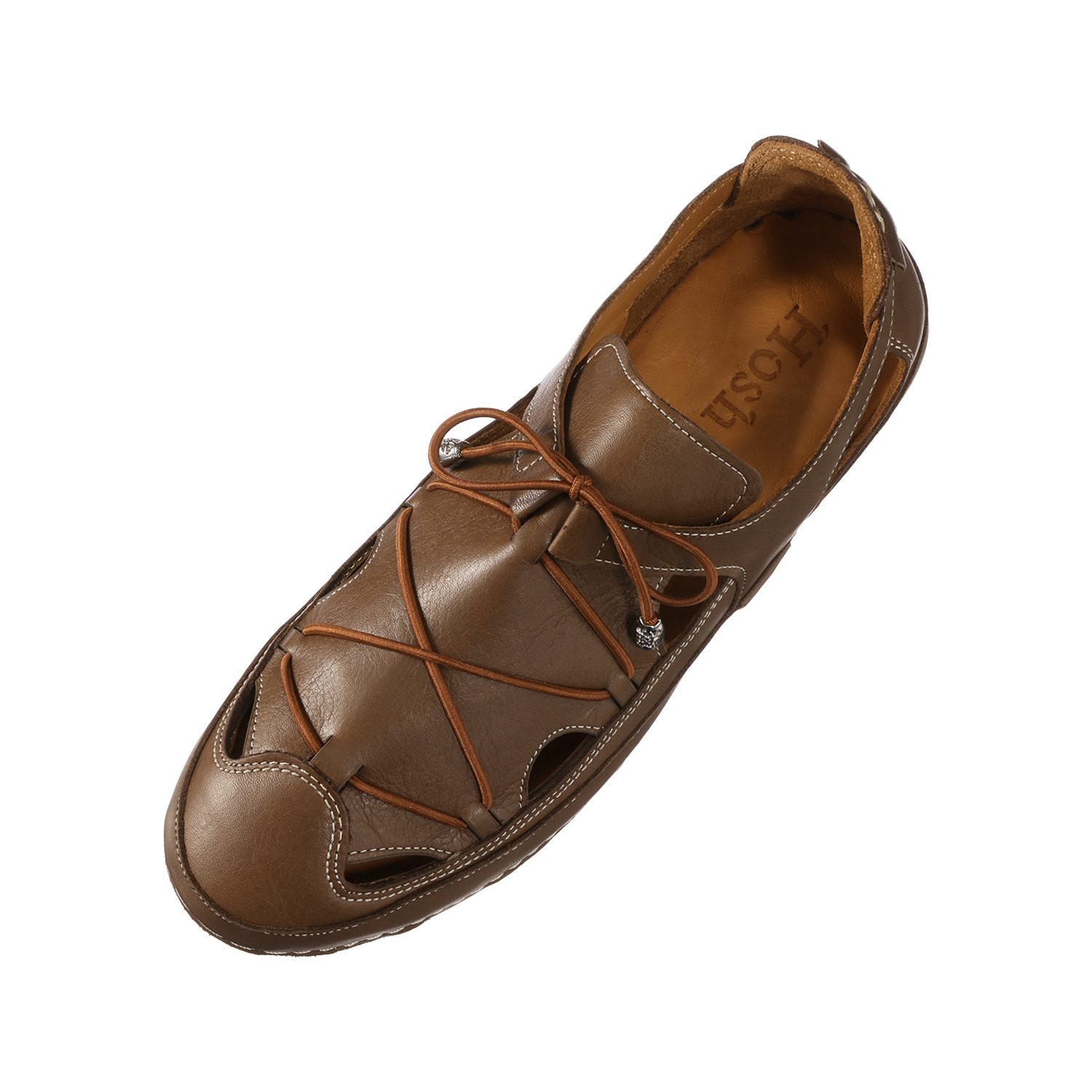 ホッシュ メイドインイスタンブール ソフトカウレザー レースアップスリッポン