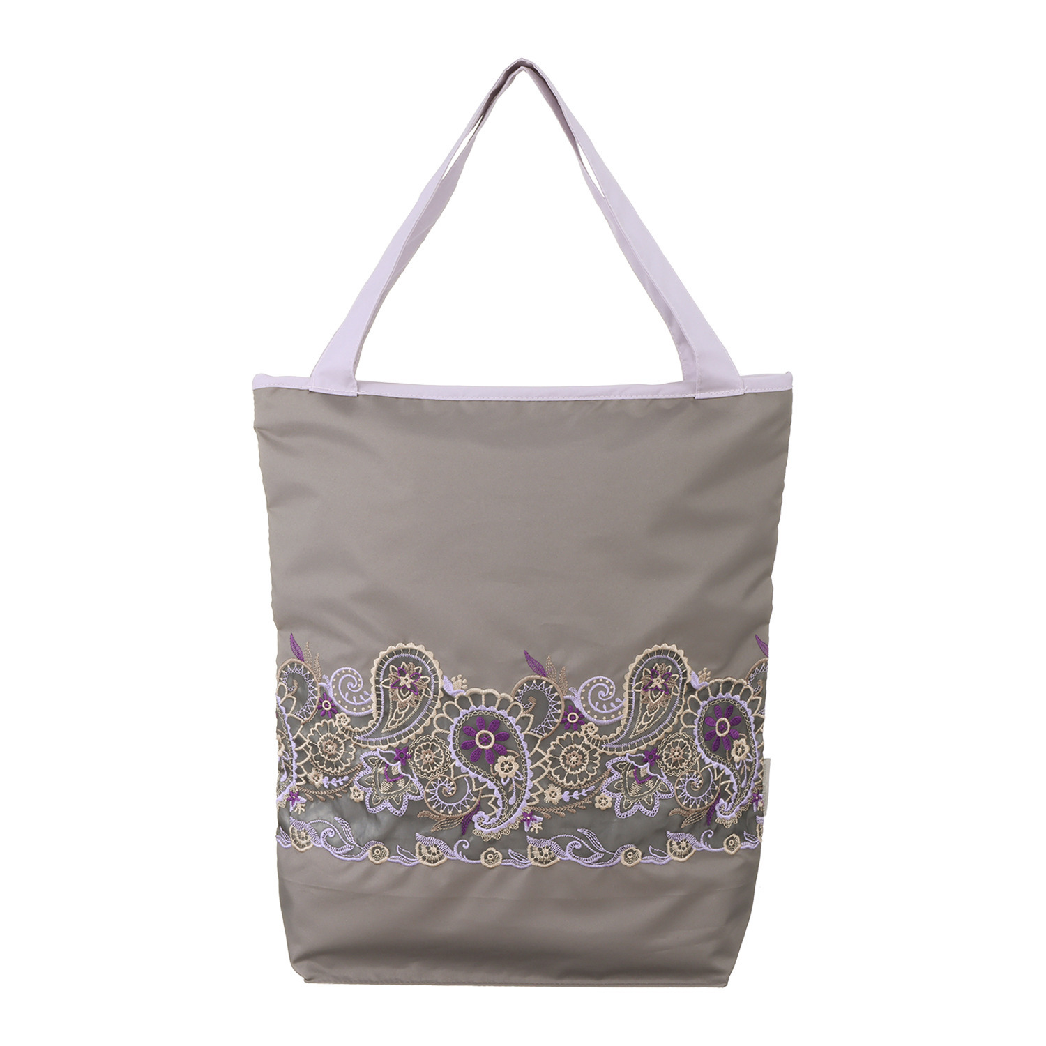 シノワズリーモダン 防水・はっ水 ツインプロテクト 更紗ペイズリー カットワーク刺しゅう トートバッグ