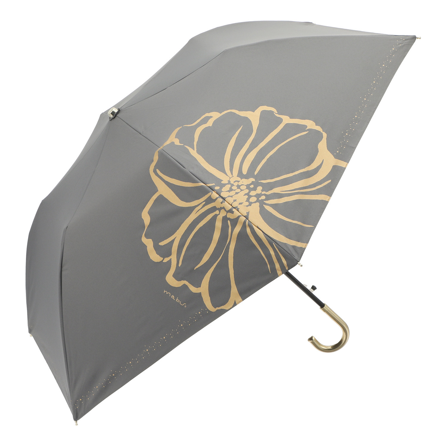 マブ パッと開いてスッと閉じる 遮光＆遮熱 折りたたみジャンプ傘 ヒートカットチタンコート ショートジャンプライト
