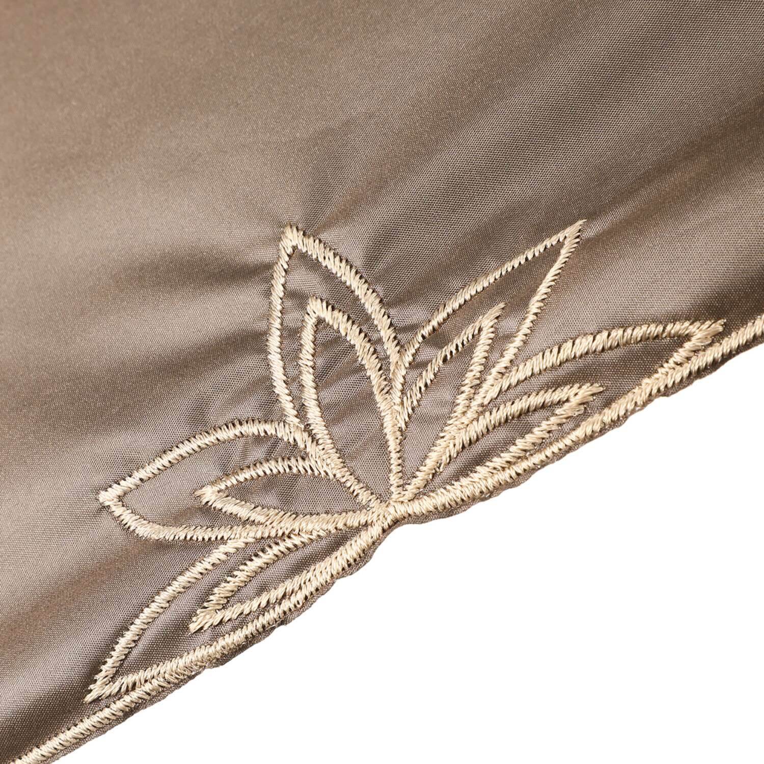 マブ 一級遮光 ショートジャンプライト 折りたたみ傘（晴雨兼用） フラワー刺しゅうデザイン