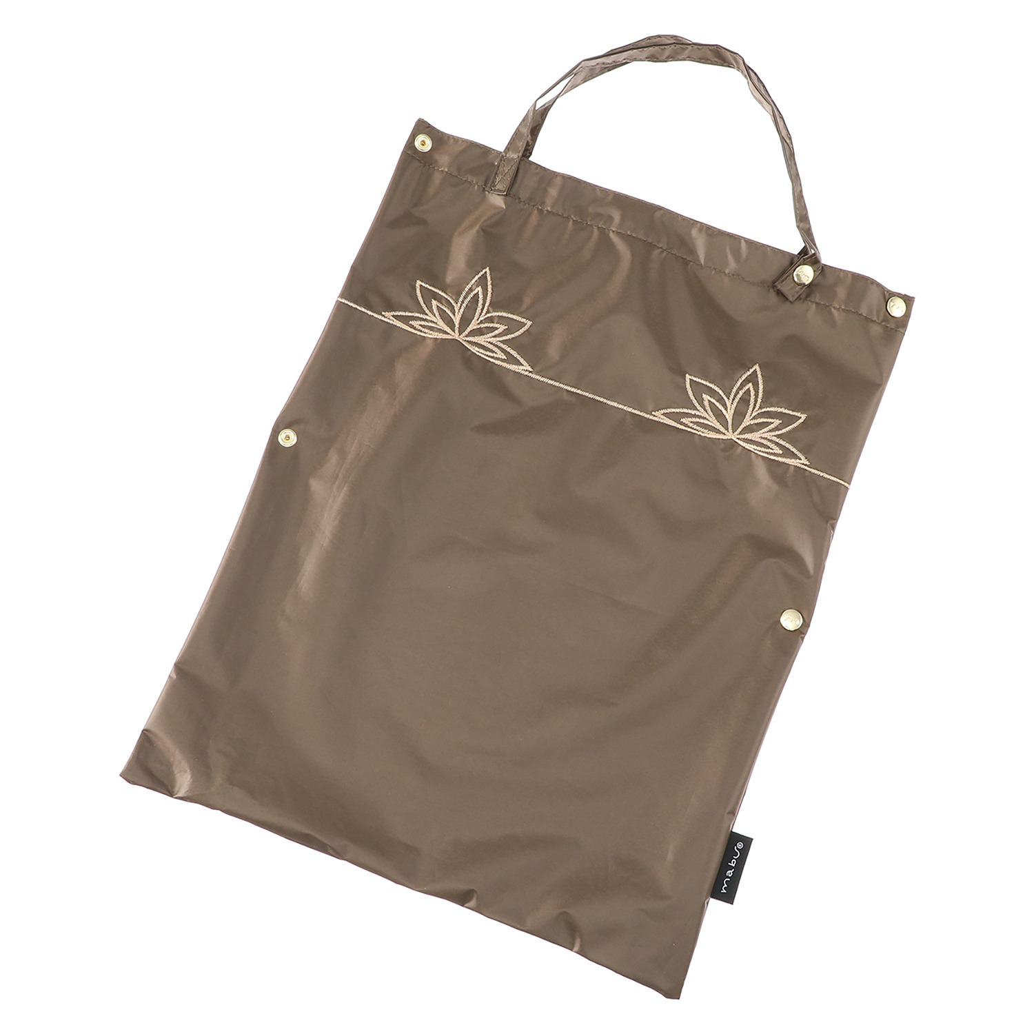 マブ 一級遮光 ショートジャンプライト 折りたたみ傘（晴雨兼用） フラワー刺しゅうデザイン