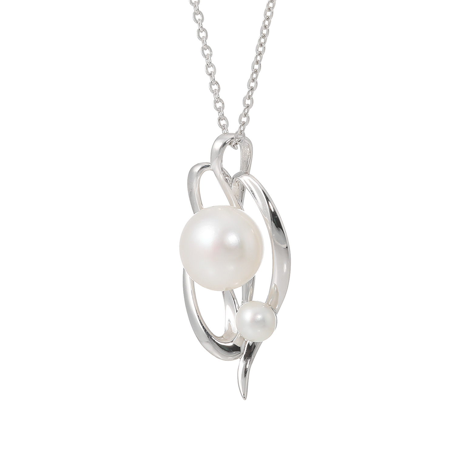 岩崎美智子コレクション シルバー 淡水パール ミックスシェイプ エレガントペンダント
