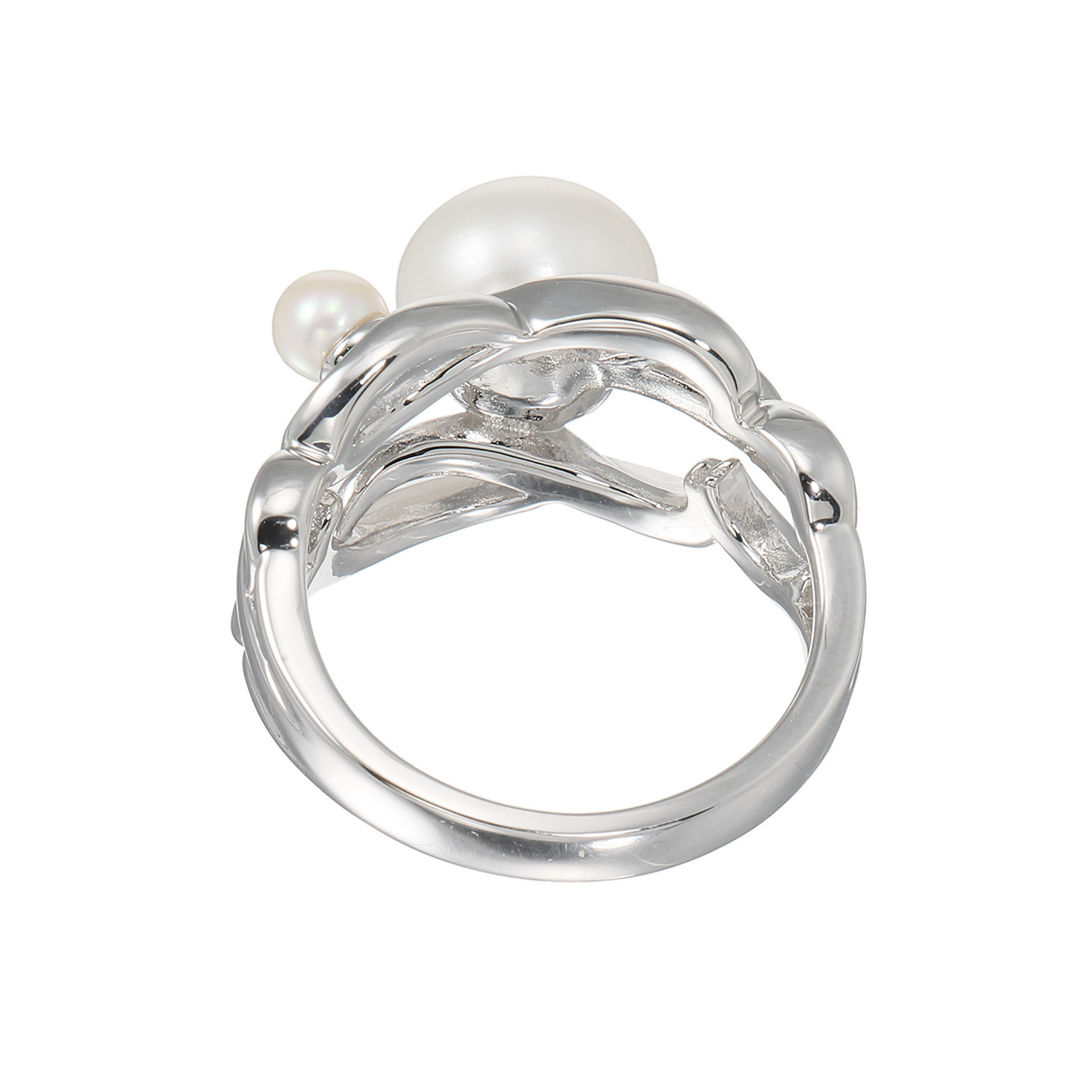 岩崎美智子コレクション シルバー 淡水パール ミックスシェイプ エレガントリング