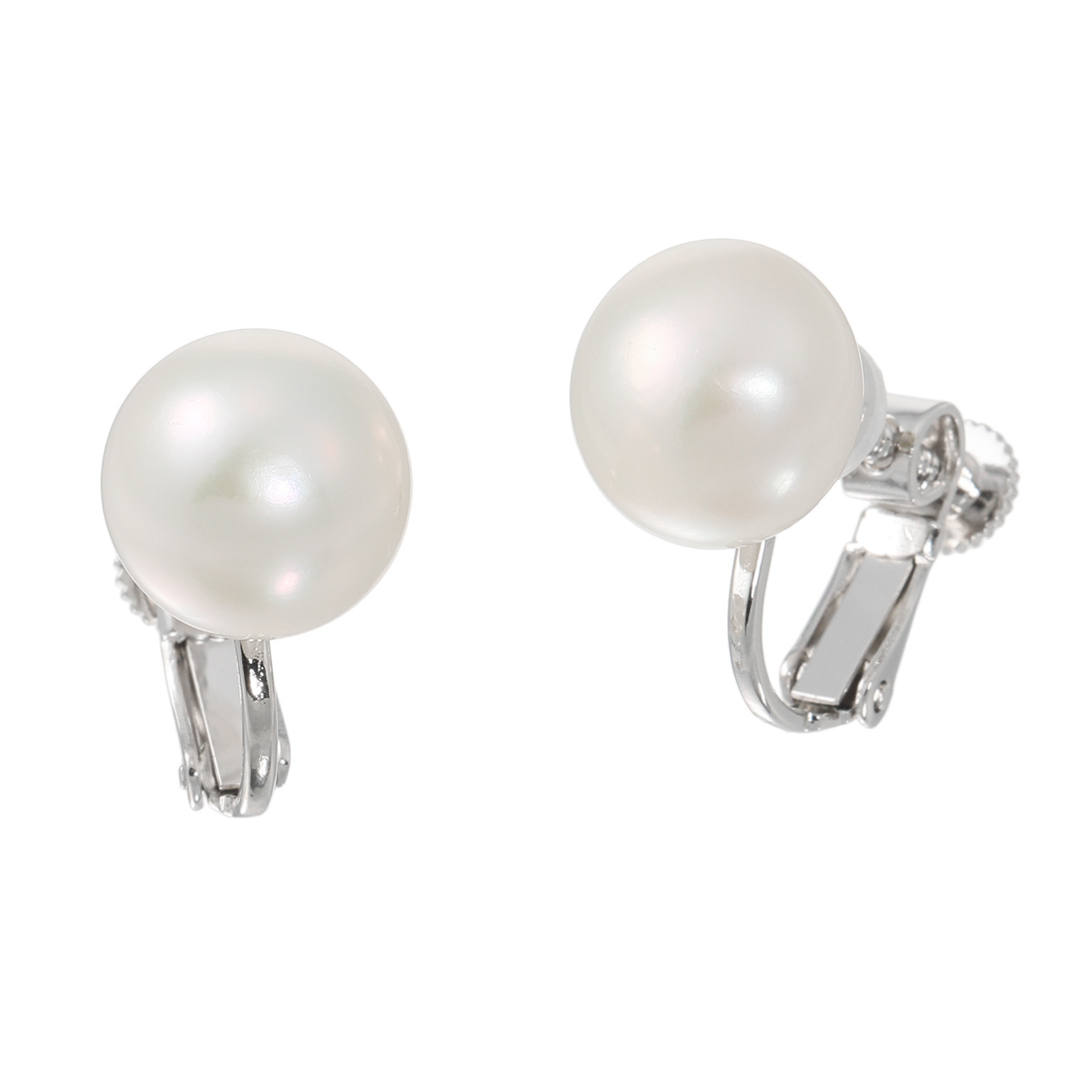 岩崎美智子コレクション 淡水ボタンパール ボリュームスタッド イヤリング／ピアス