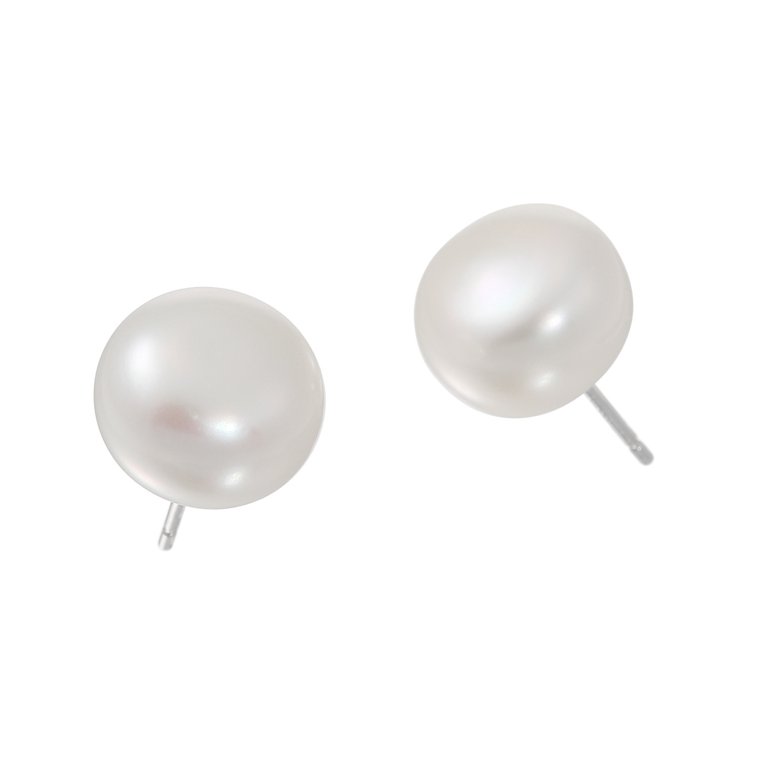 岩崎美智子コレクション 淡水ボタンパール ボリュームスタッド イヤリング／ピアス