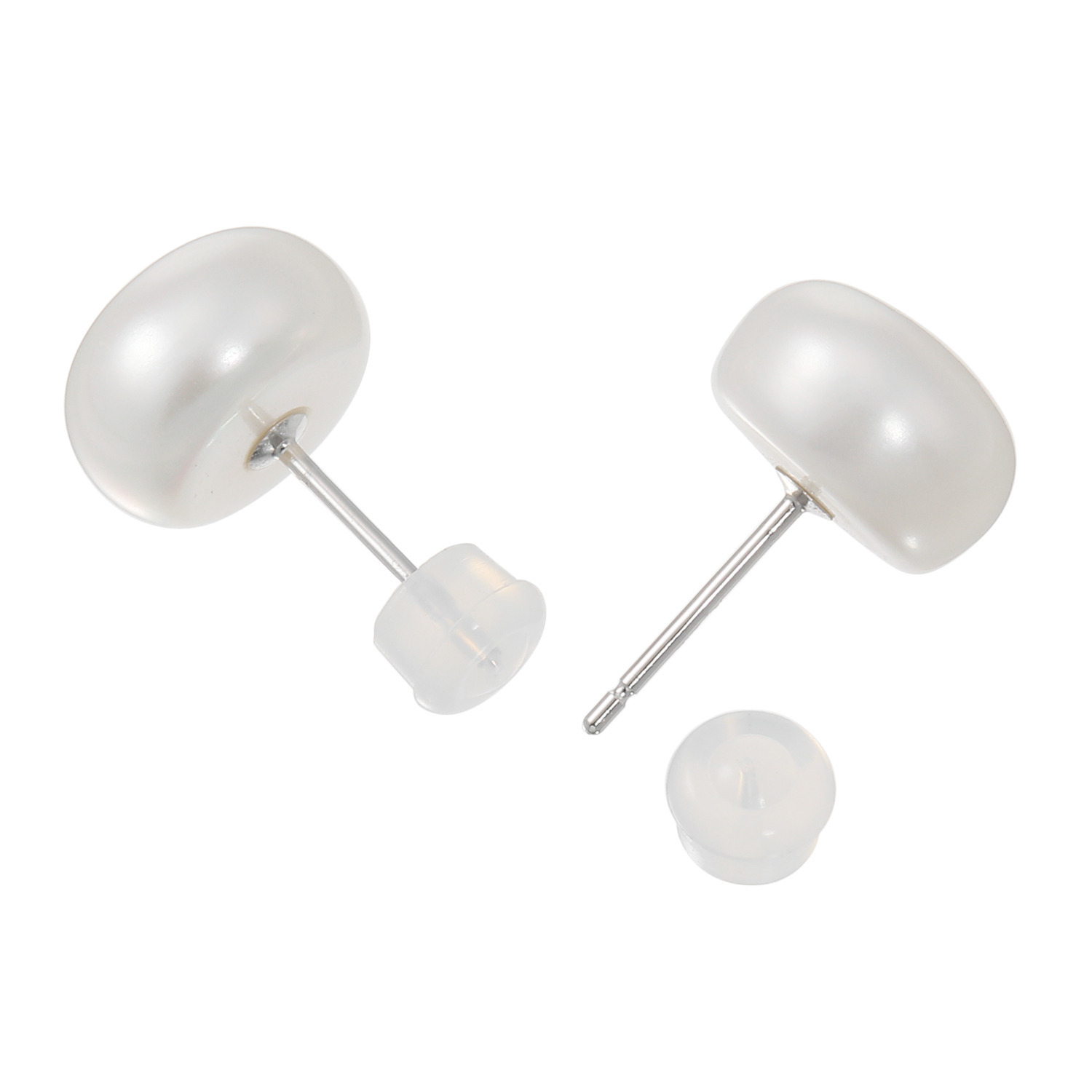 岩崎美智子コレクション 淡水ボタンパール ボリュームスタッド イヤリング／ピアス