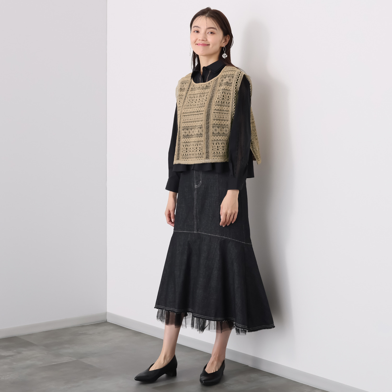 アトリエ　クース ４種類のレース使いで 日常に特別感を！ クワトロレースジレ