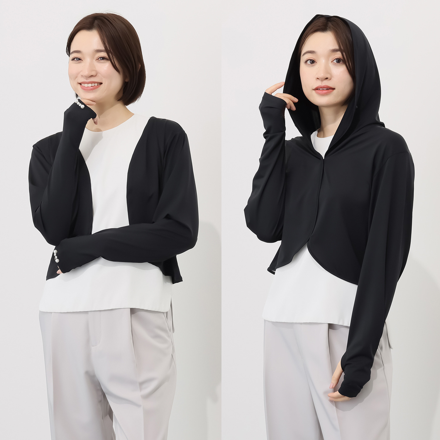 女の欲望 クール＆ＵＶカット アームカバー機能付 ボレロ２枚セット