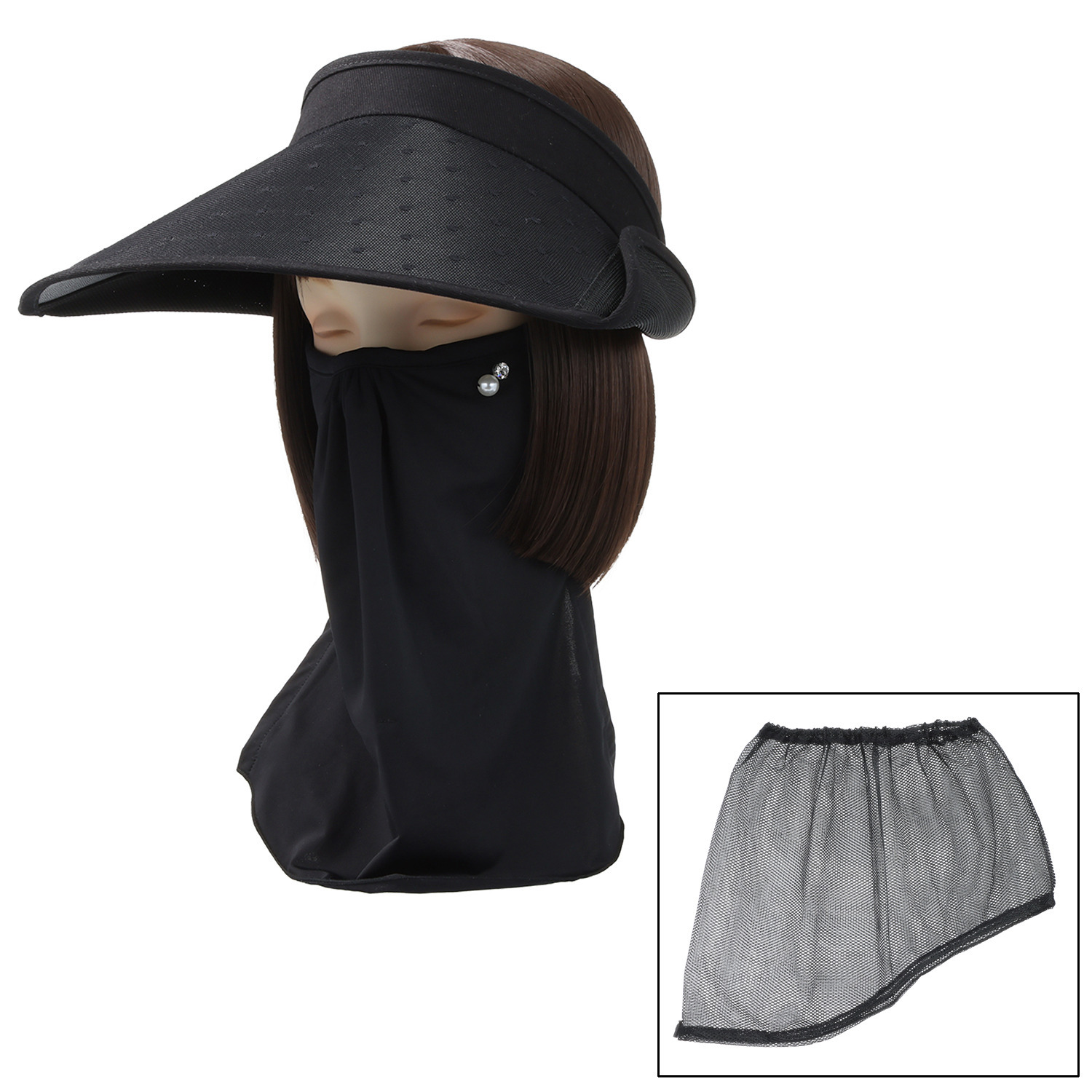 女の欲望 わたしだけ木陰 クール＆ＵＶカット サンバイザー＆ フェイスカバー ＜フェイスネット付＞