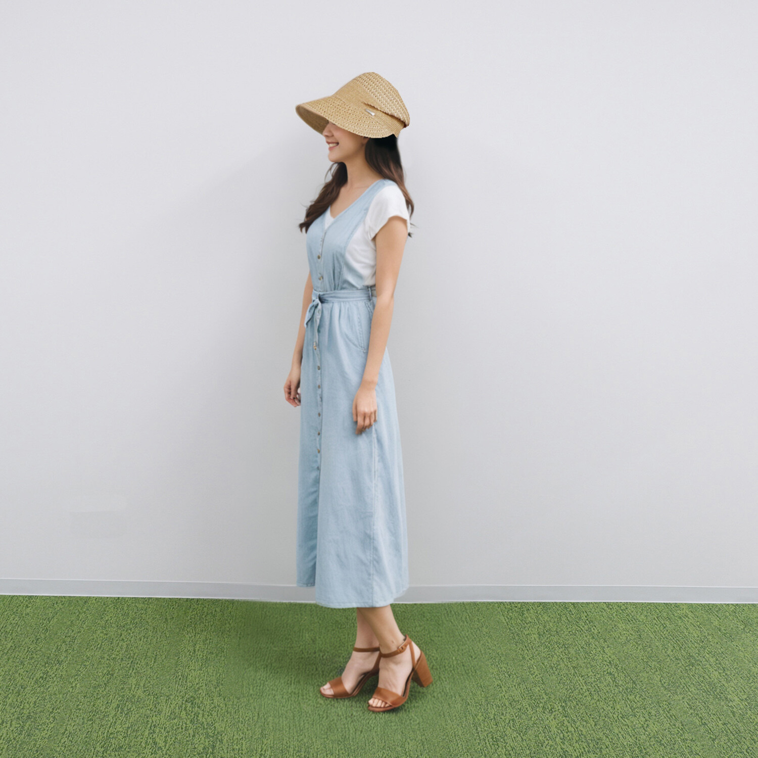 アウレリア 日本製 ＵＶカット・遮熱・遮光 透かしブレード バイザーキャップ