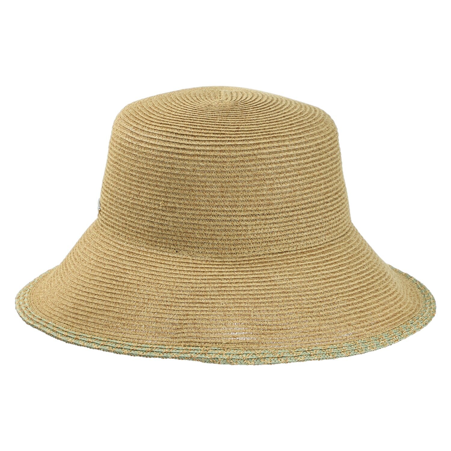 アウレリア 日本製・ＵＶカット ラメライン 麻風ブレードつば広ハット