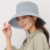 アウレリア 日本製・ＵＶカット ラメライン 麻風ブレードつば広ハット