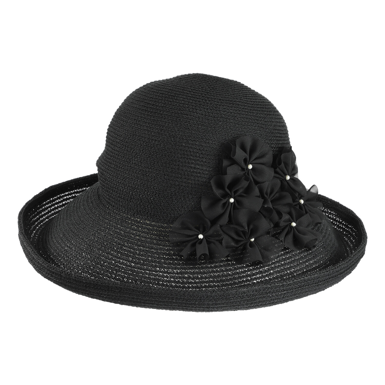 アウレリア 日本製・ＵＶカット 小花アクセント ブレードキャペリン