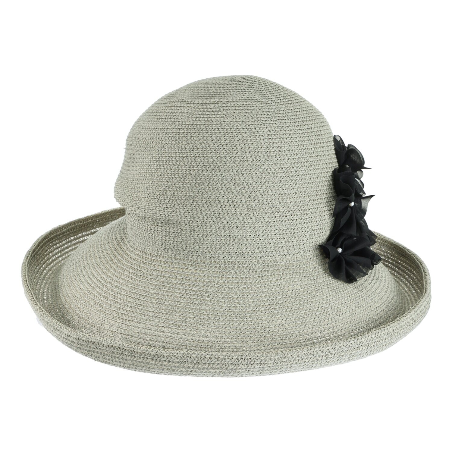 アウレリア 日本製・ＵＶカット 小花アクセント ブレードキャペリン