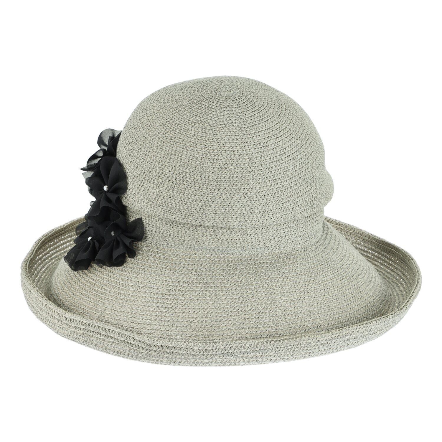 アウレリア 日本製・ＵＶカット 小花アクセント ブレードキャペリン