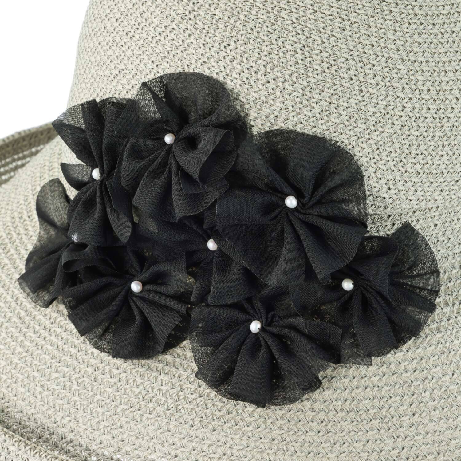 アウレリア 日本製・ＵＶカット 小花アクセント ブレードキャペリン