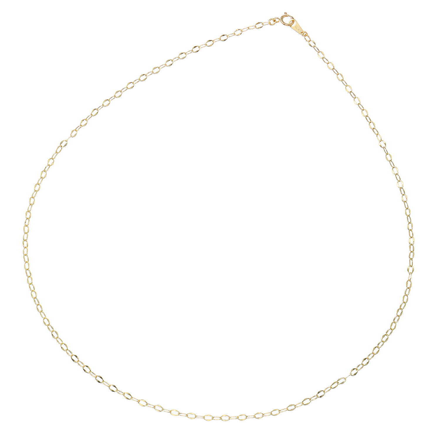 ビープラス 軽やかな存在感 １８Ｋ ケーブルチェーン ネックレス