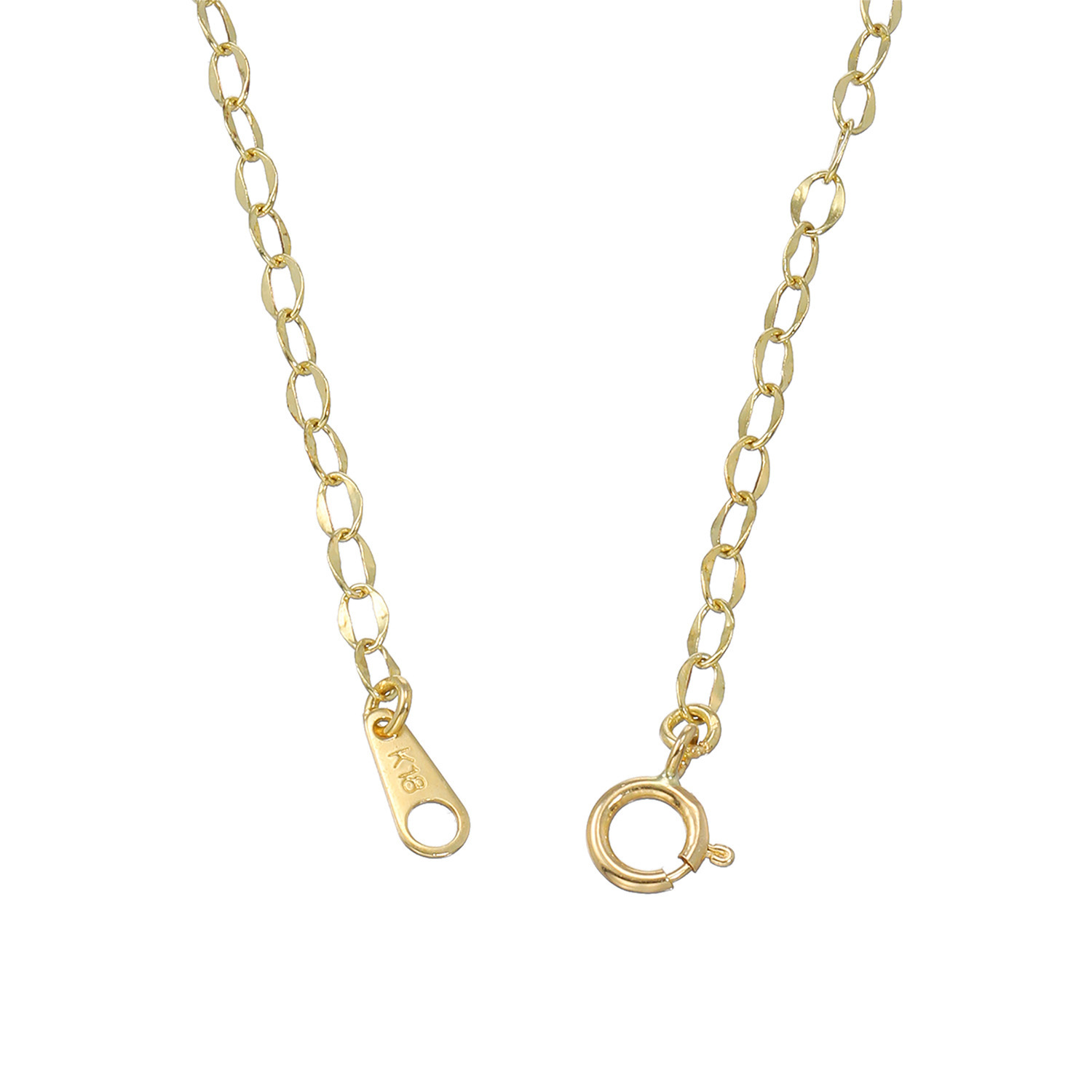 ビープラス 軽やかな存在感 １８Ｋ ケーブルチェーン ネックレス