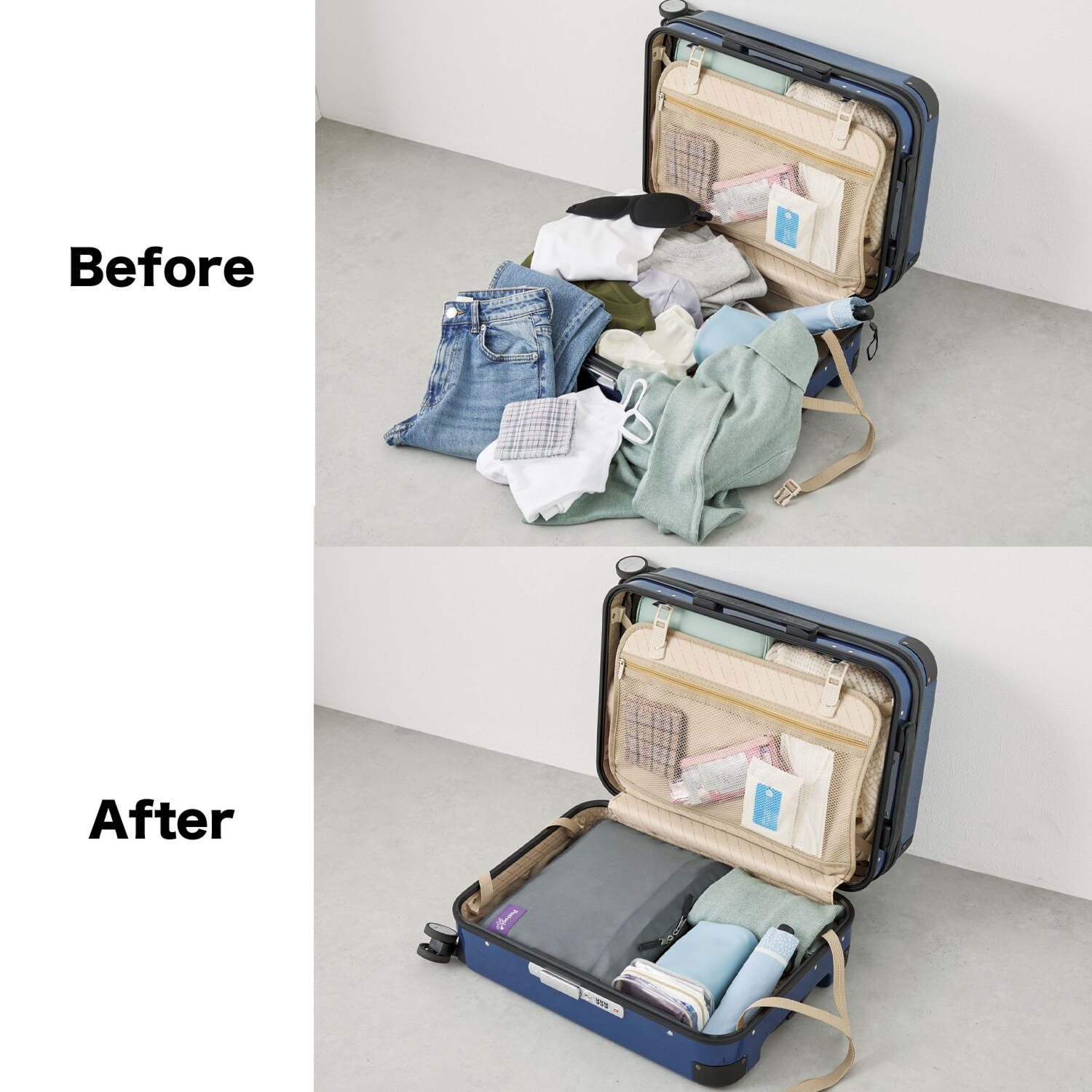 Ｐａｓｔｏｏｌ ｇｏ　ｏｕｔ トラベルじゃばら 圧縮ポーチ ２個セット