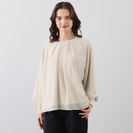 エピデミーク シフォン タックブラウス