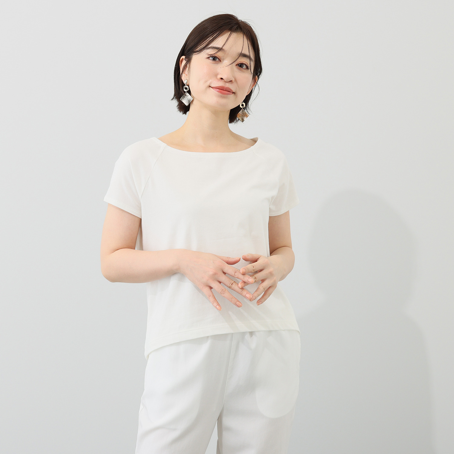 シャビージェンティール オフショルダー プルオーバー