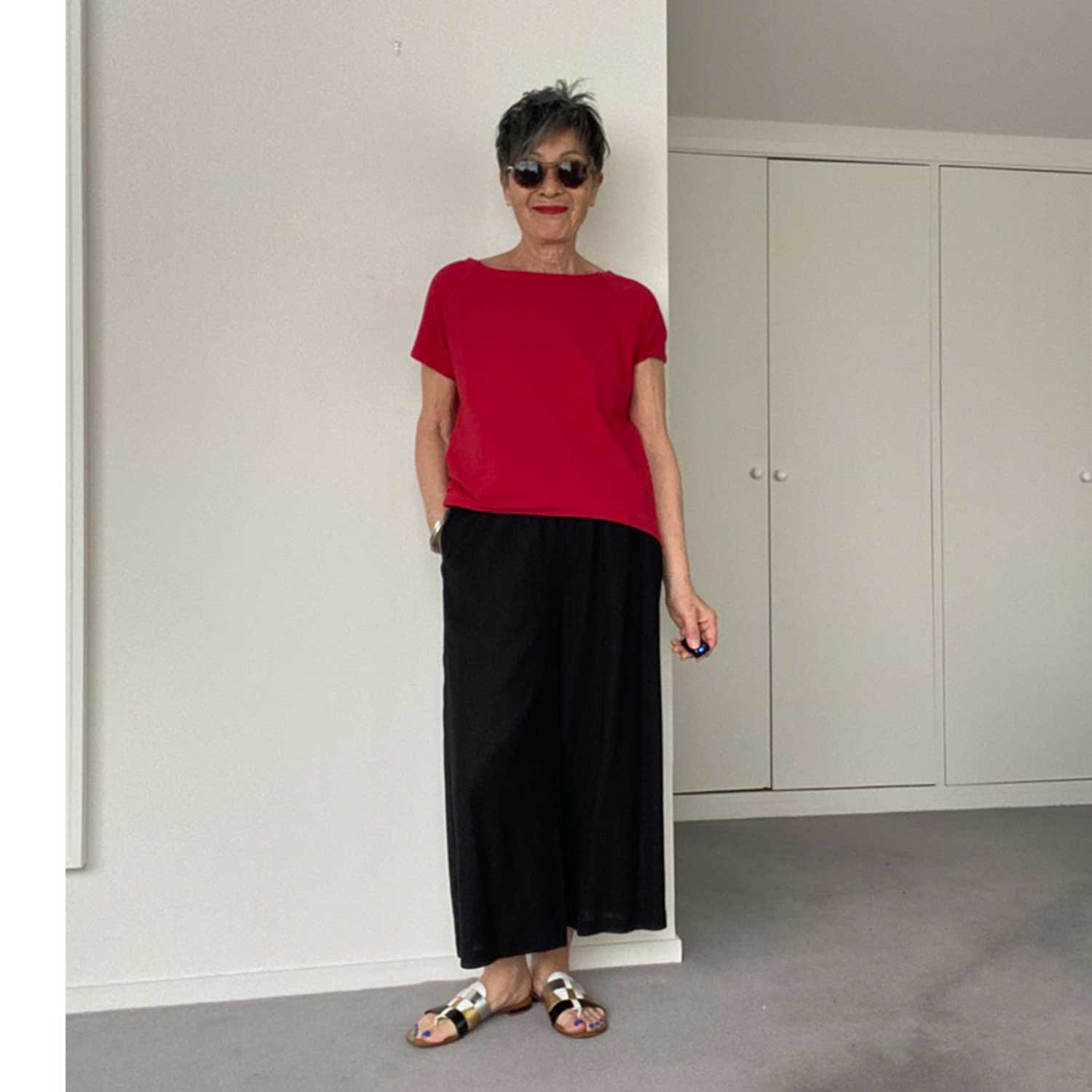 シャビージェンティール オフショルダー プルオーバー