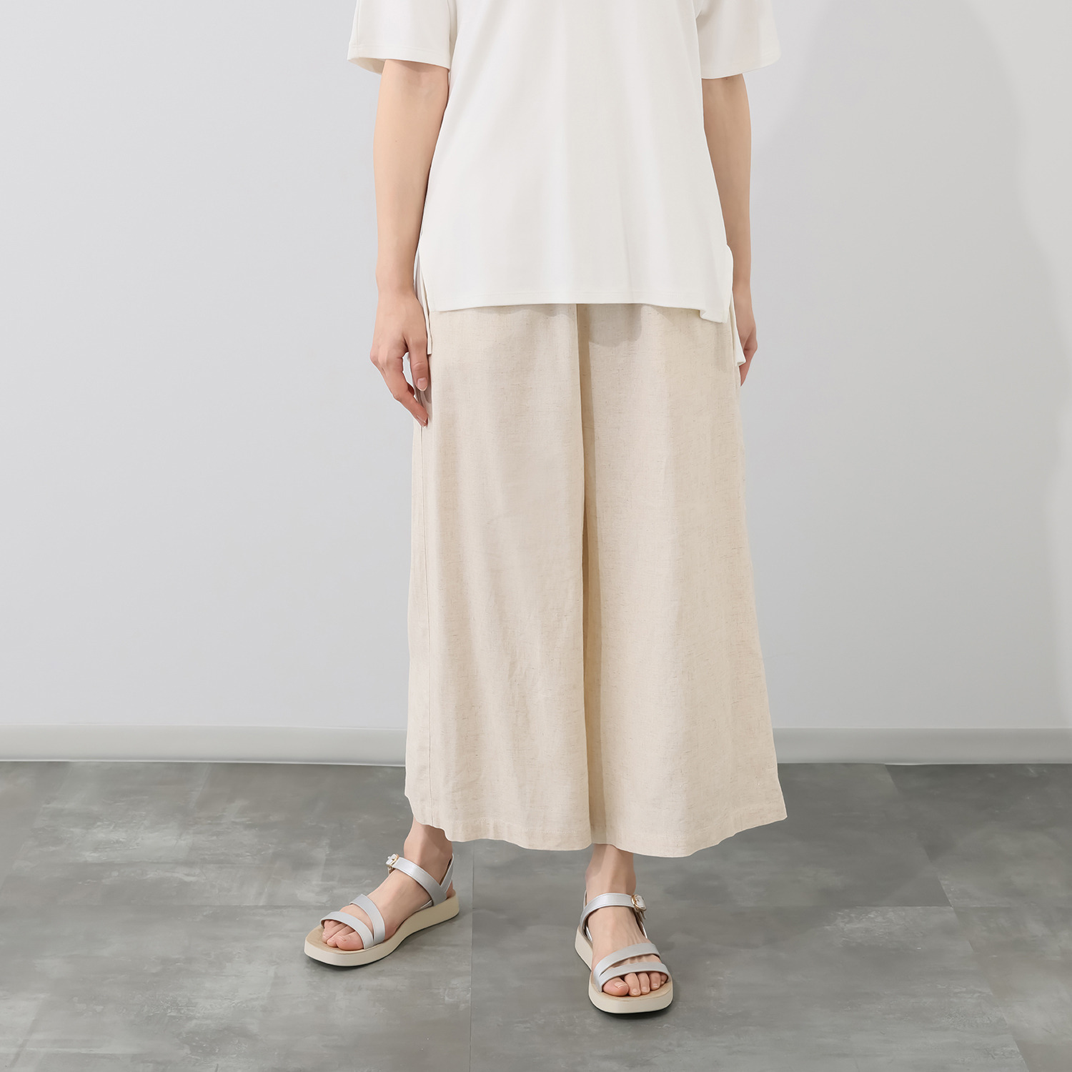 シャビージェンティール ワイドパンツ