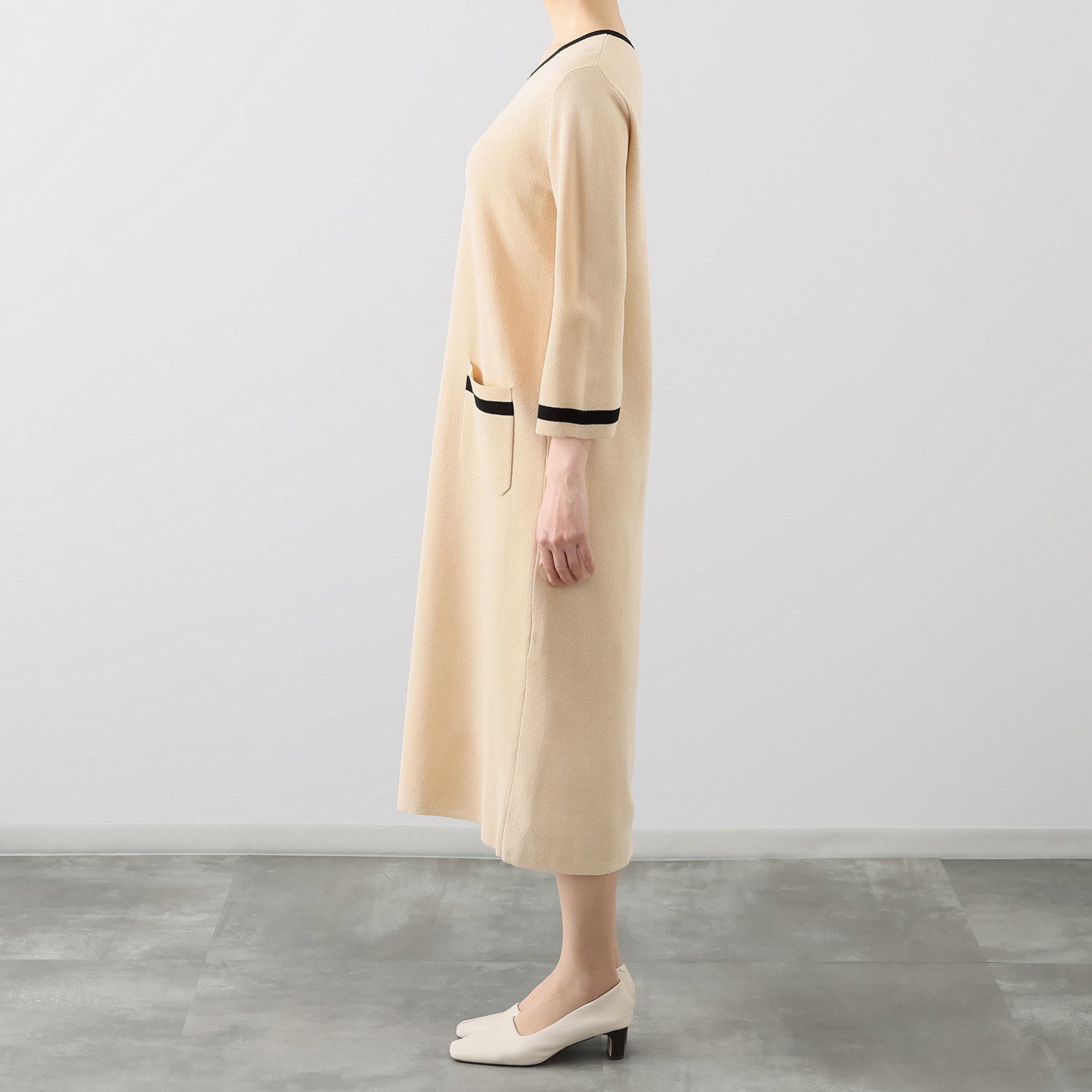 ダジュール カラーアクセント ニットワンピース