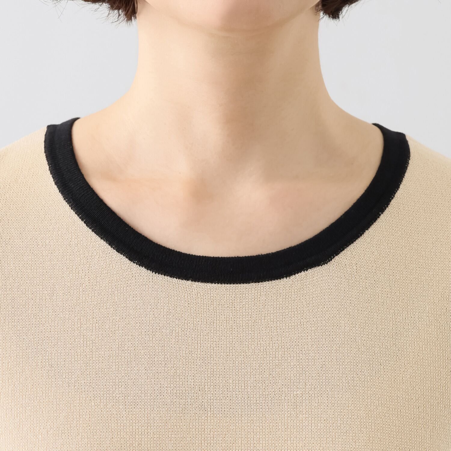 ダジュール カラーアクセント ニットワンピース