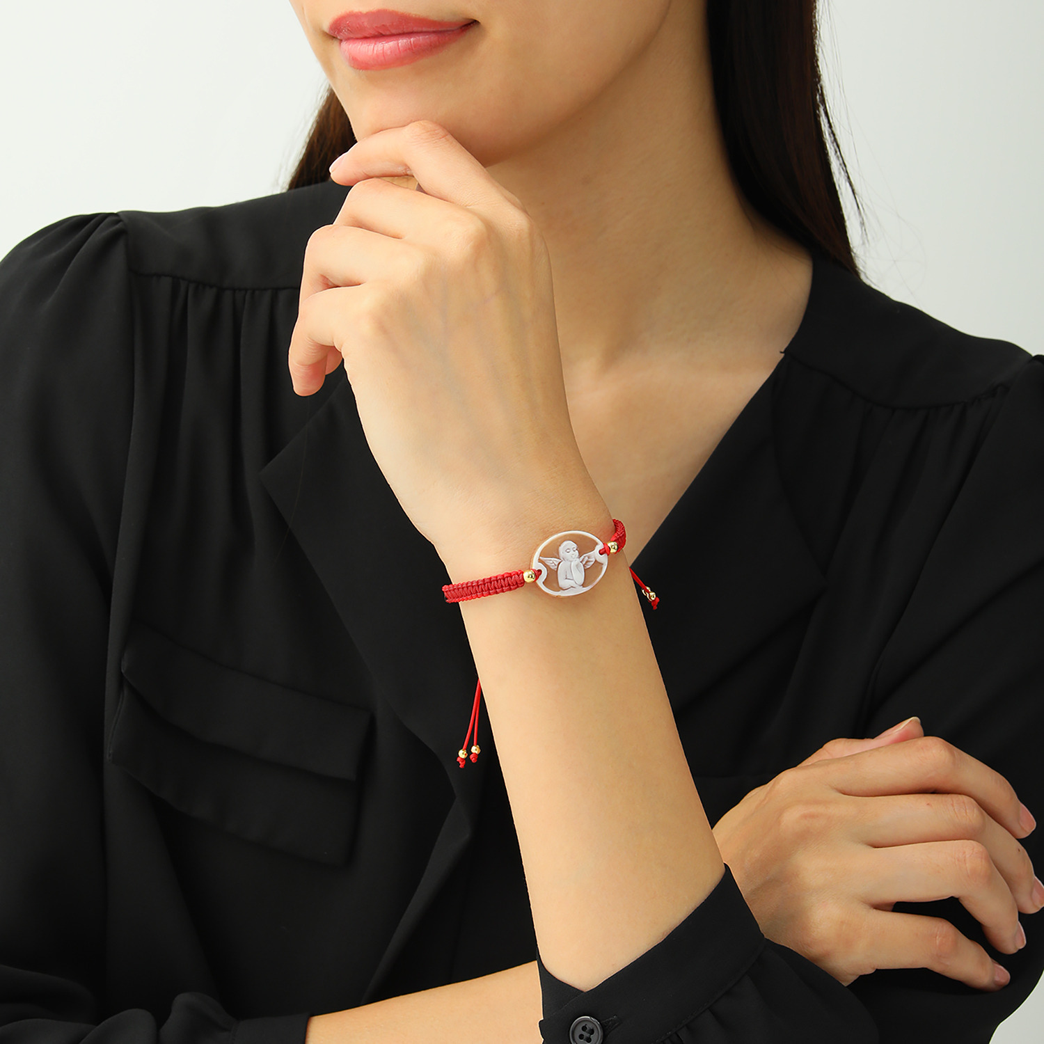 アルジェント イタリアーノ シルバー シェルカメオ ブレスレット