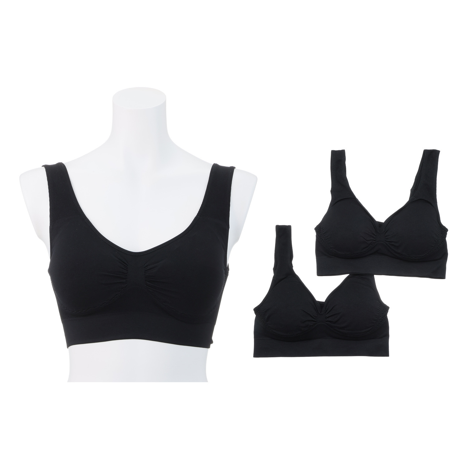 ドルチェ　ドンナ 発売１０周年記念 イタリア製 快適ストレスフリー ソフトブラジャー 同色３枚セット