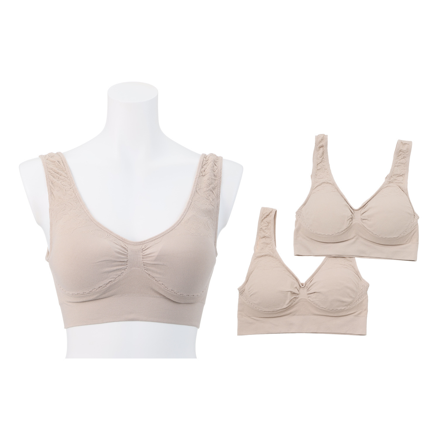 ドルチェ　ドンナ 発売１０周年記念 イタリア製 快適ストレスフリー ソフトブラジャー 同色３枚セット