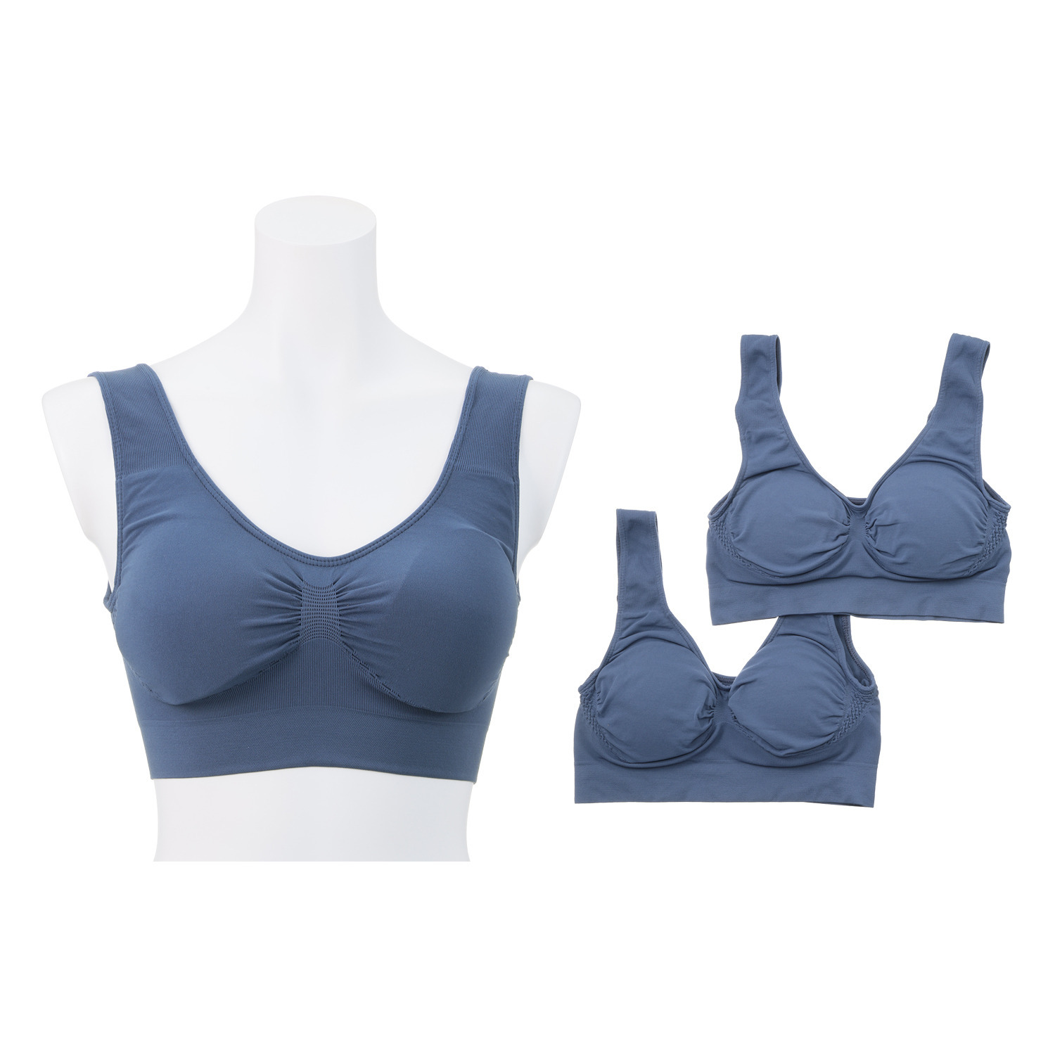 ドルチェ　ドンナ 発売１０周年記念 イタリア製 快適ストレスフリー ソフトブラジャー 同色３枚セット