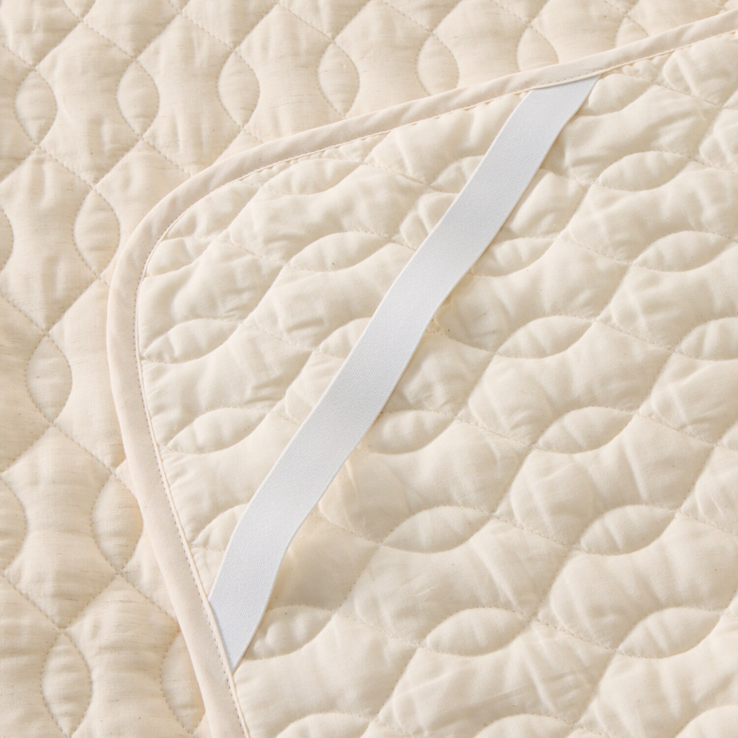 大津毛織 やわらかな肌触りと清涼感 麻混プレミアムガーゼ 敷きパッド ＜シングル＞