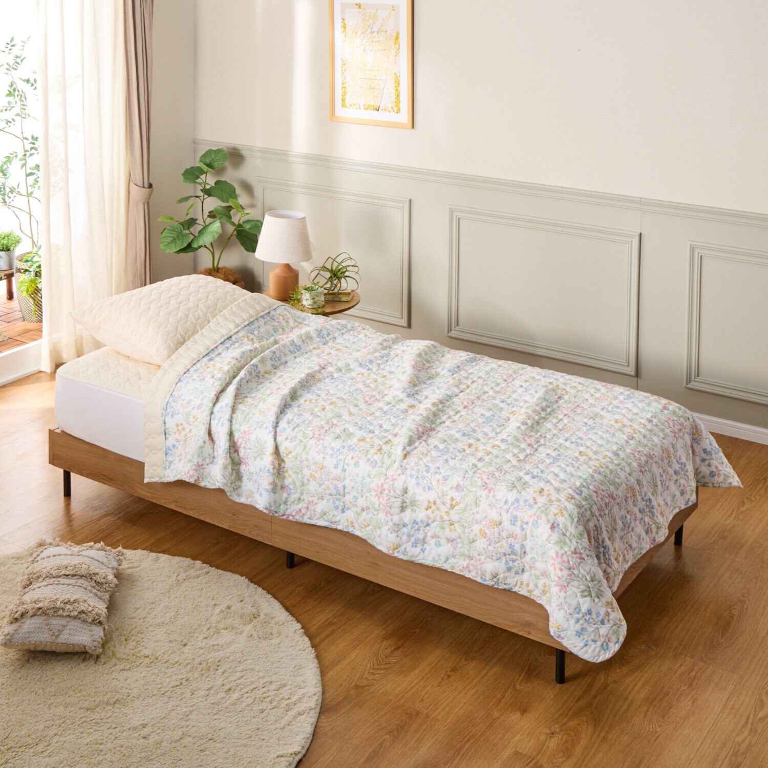 大津毛織 やわらかな肌触りと清涼感 麻混プレミアムガーゼ 敷きパッド ＜シングル＞