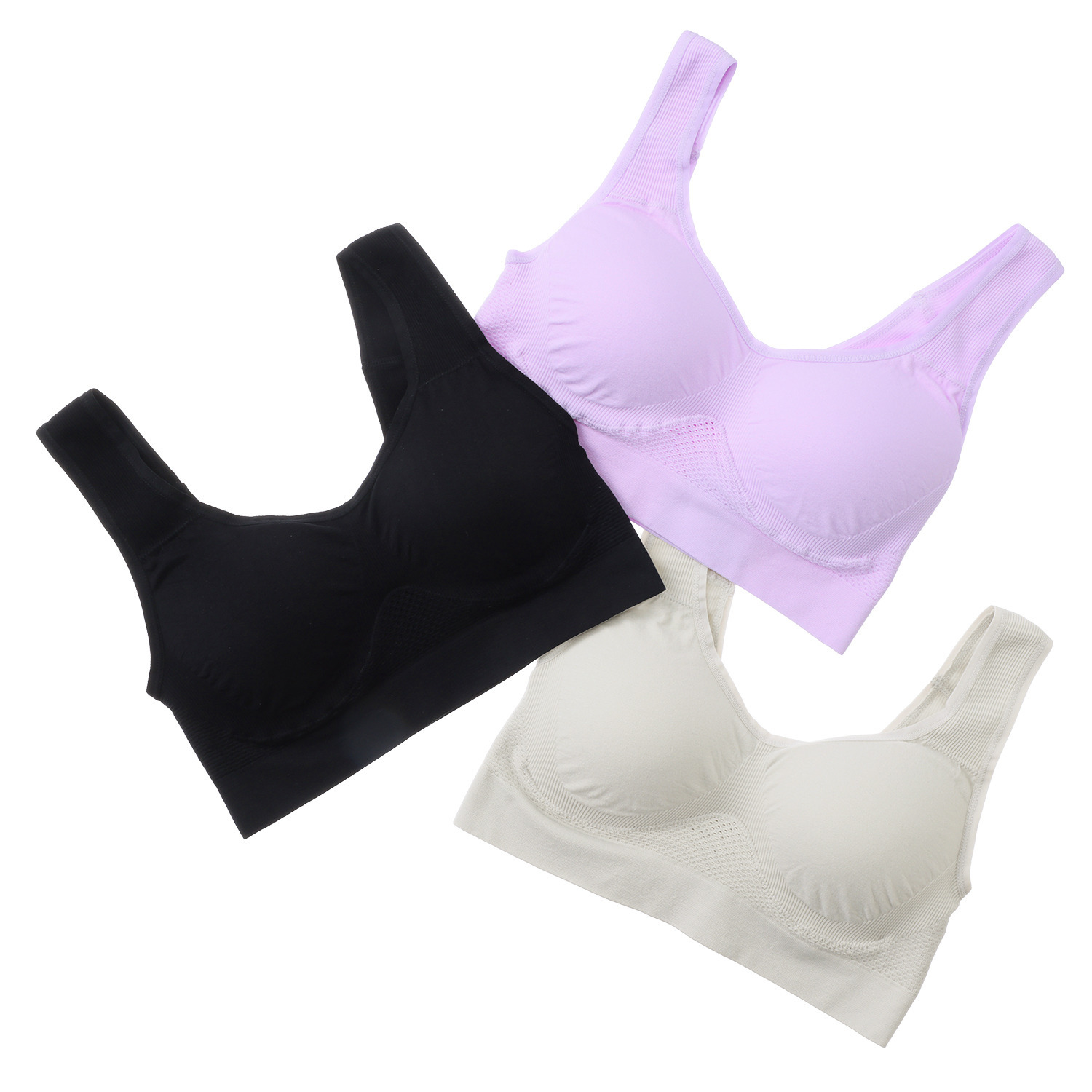 女の欲望 超ラクなのに超アガる！ 接触冷感＆快適メッシュ ＮＥＷ！ 神の手ブラ３枚セット