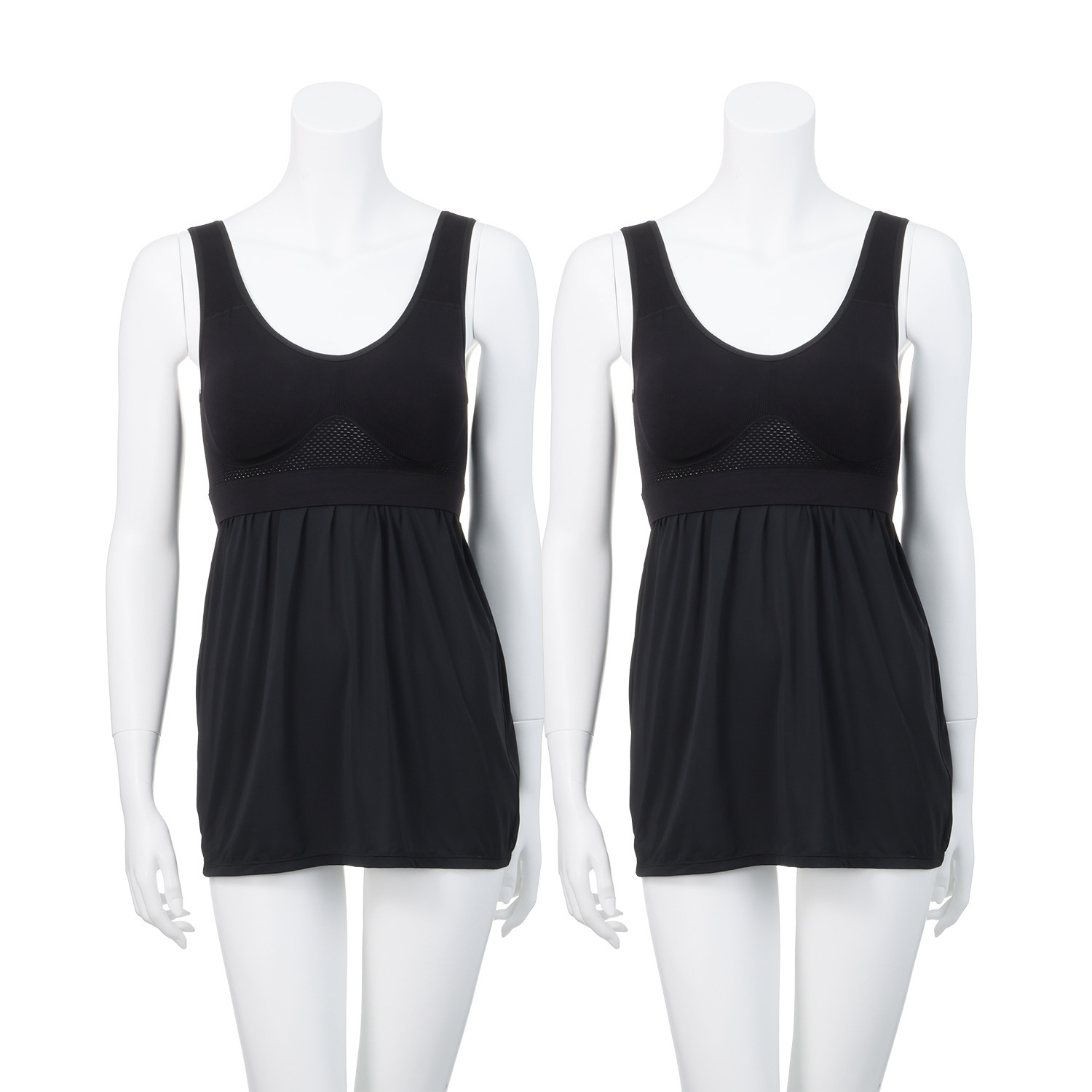 女の欲望 超ラクなのに超アガる！ 接触冷感＆快適メッシュ ＮＥＷ！　神の手 ショートスリップ 同色２枚セット