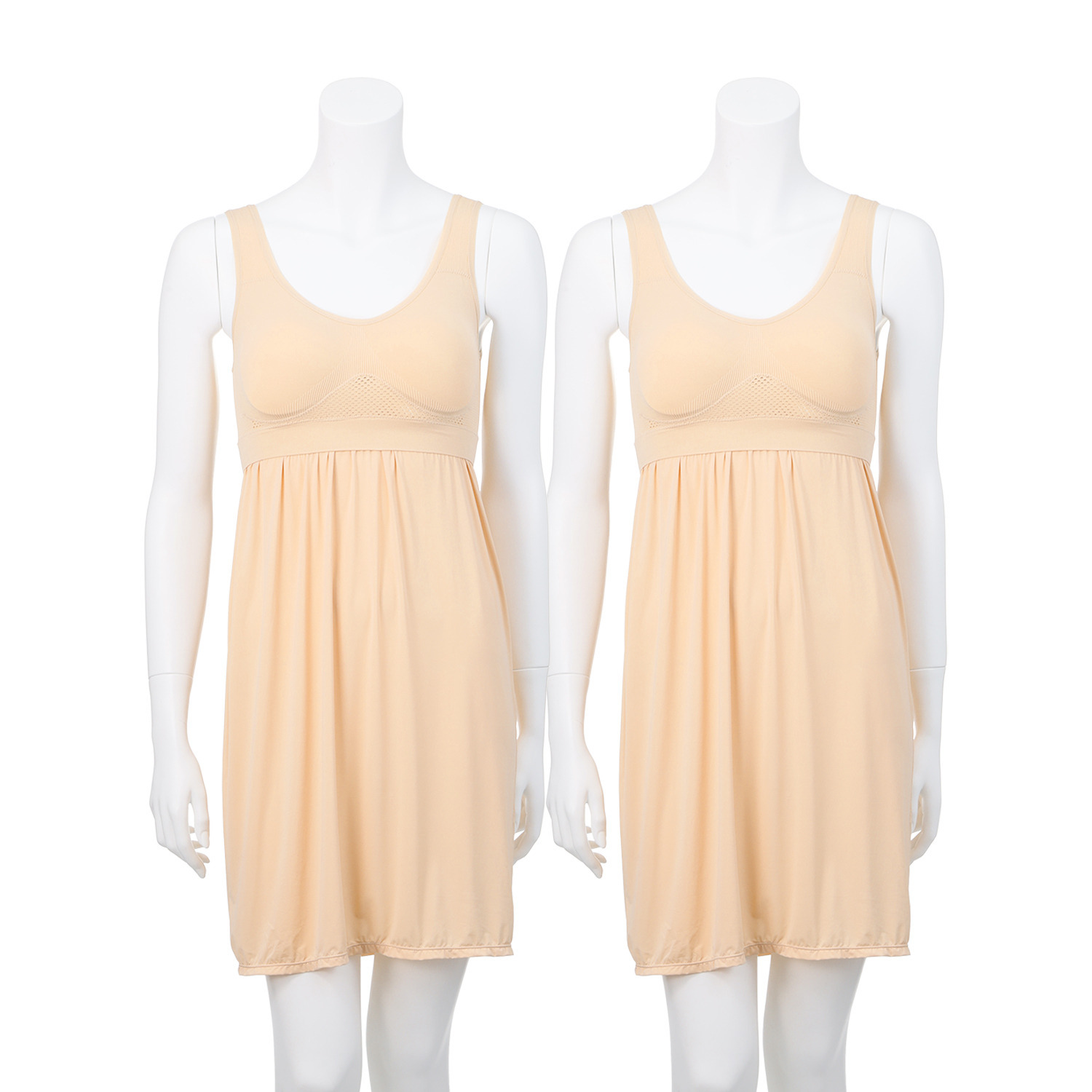 女の欲望 超ラクなのに超アガる！ 接触冷感＆快適メッシュ ＮＥＷ！　神の手 ロングスリップ 同色２枚セット