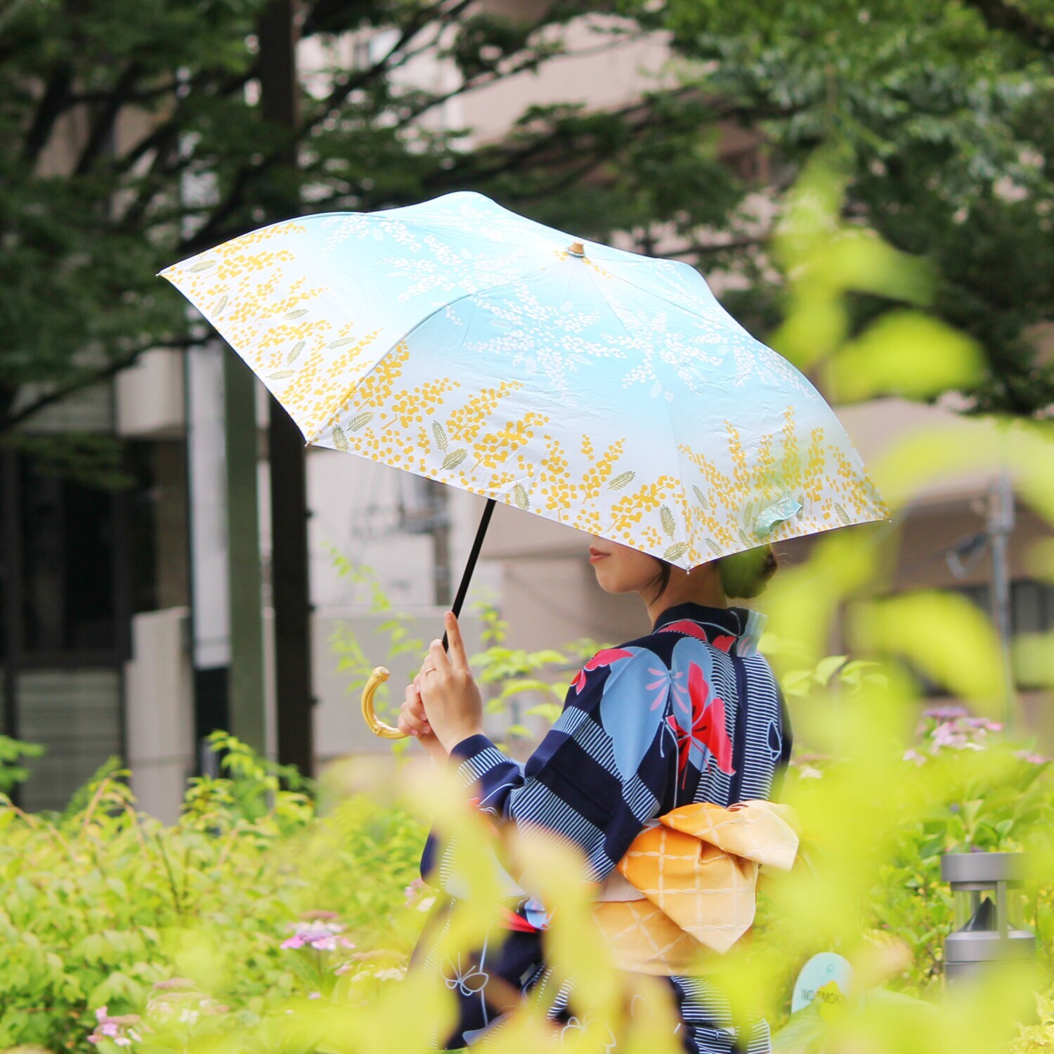 河馬印本舗 モダン和柄 晴雨兼用折りたたみ傘