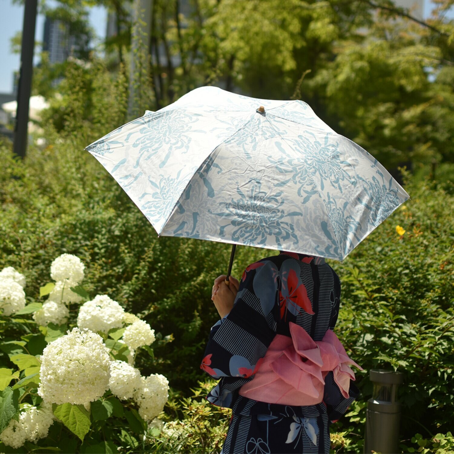 河馬印本舗 モダン和柄 晴雨兼用折りたたみ傘