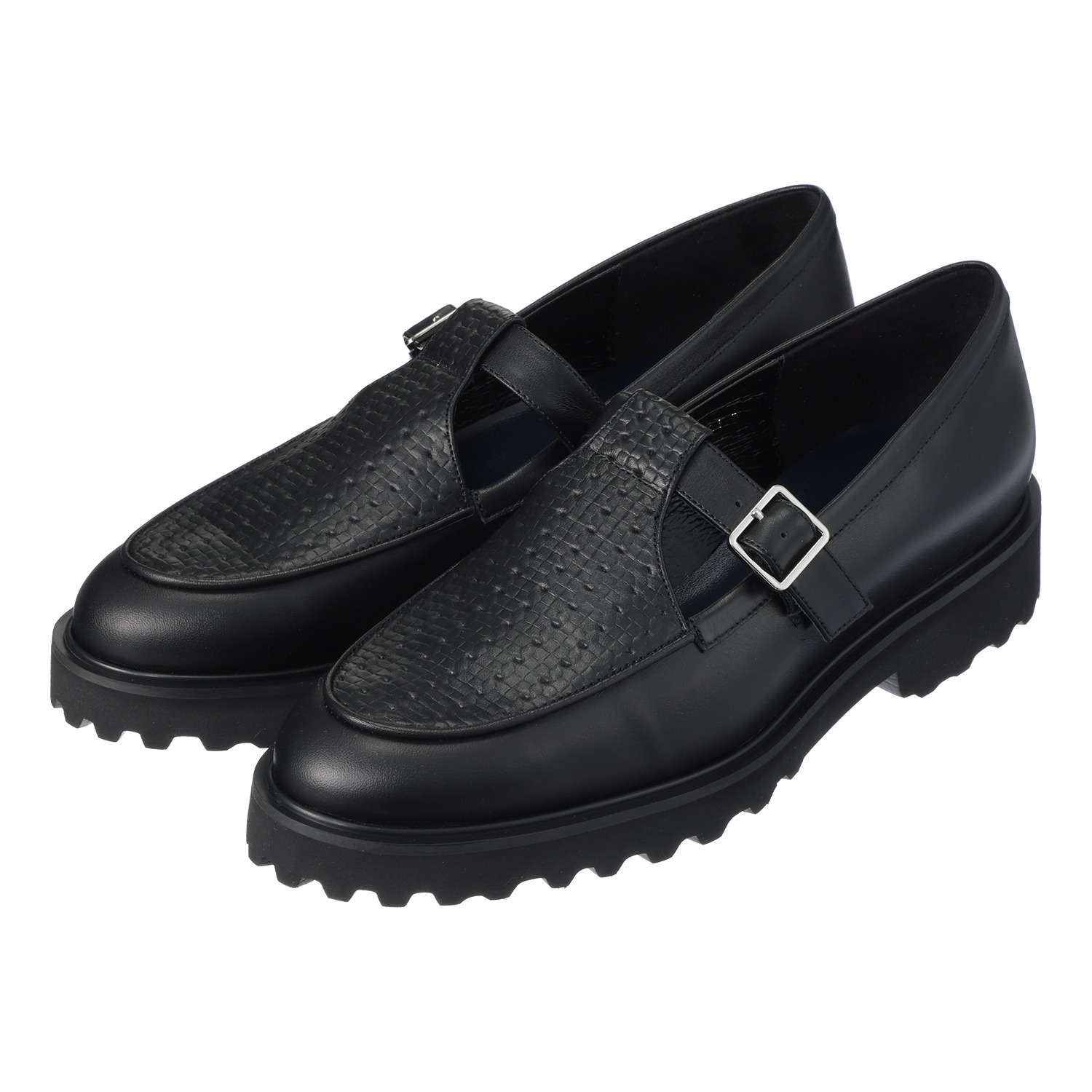 卑弥呼 ＜日本製＞ 牛革 Ｔストラップローファー